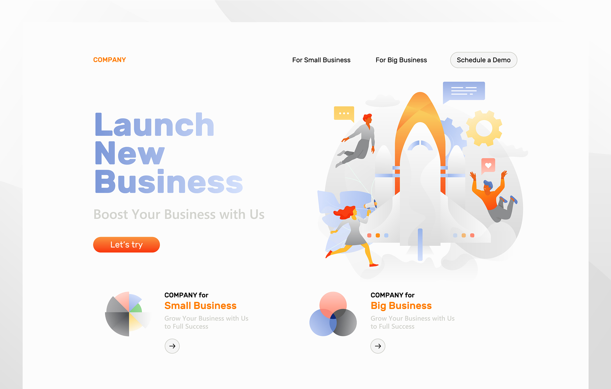 business start up web page