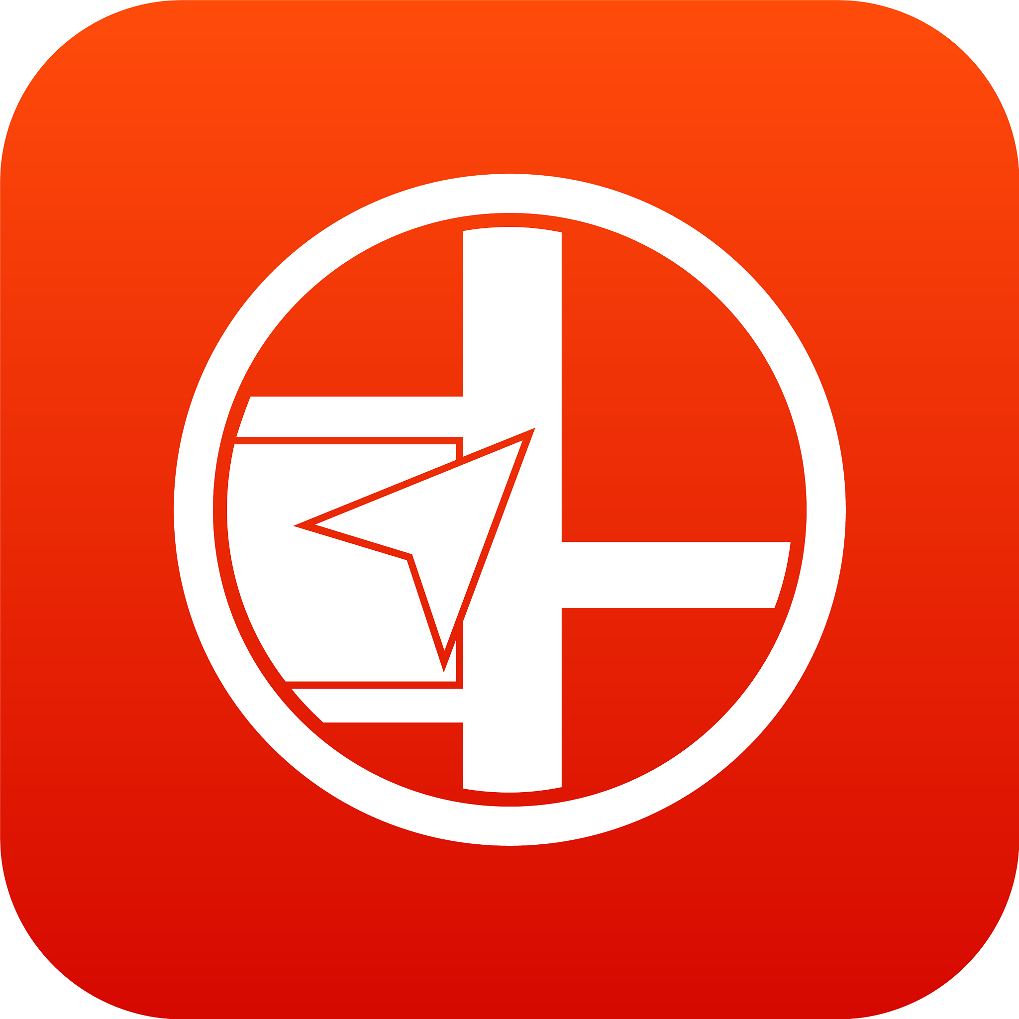 map navigation icon digital red