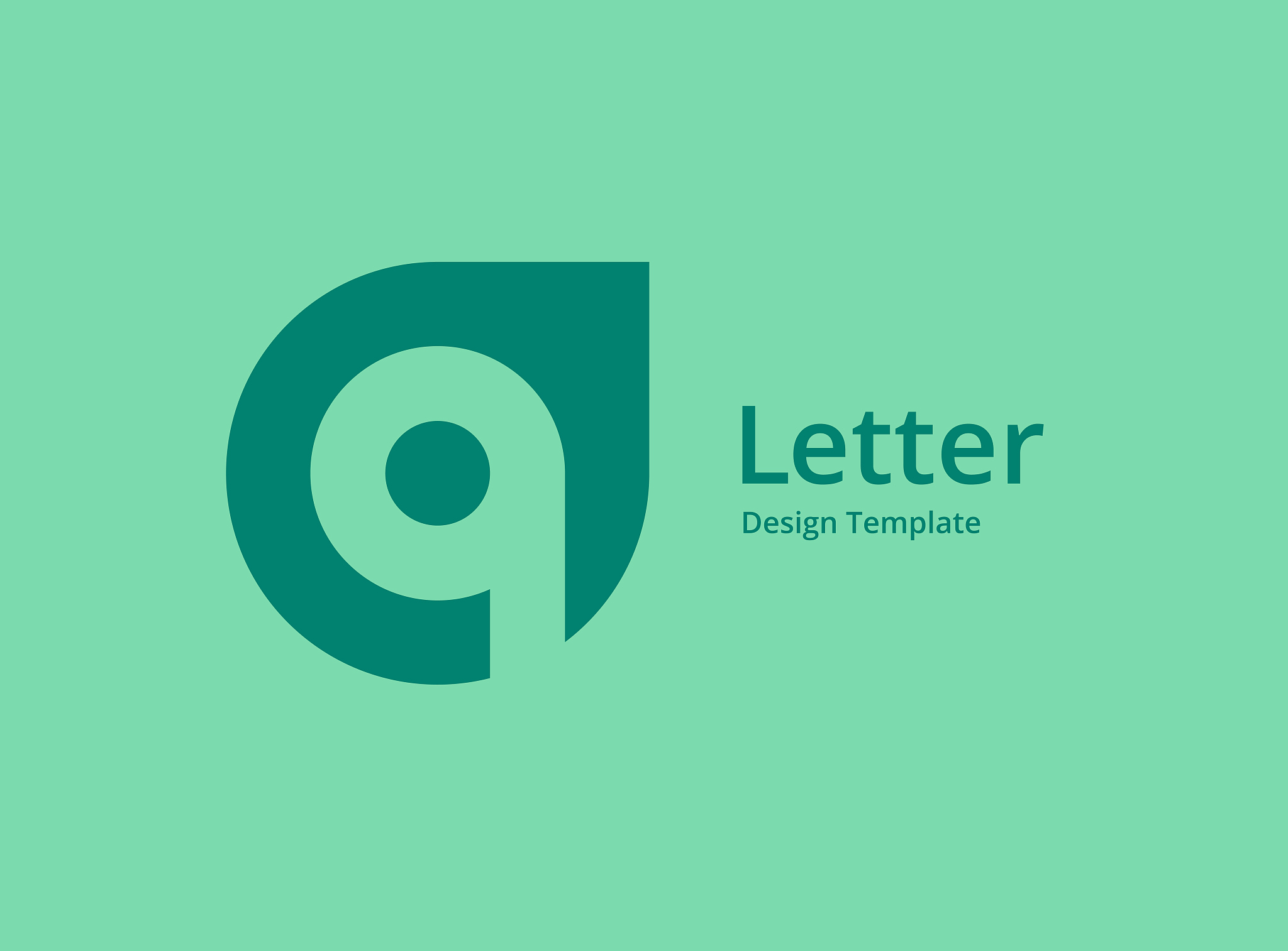 letter q or number 9 with eco leaves logo icon design