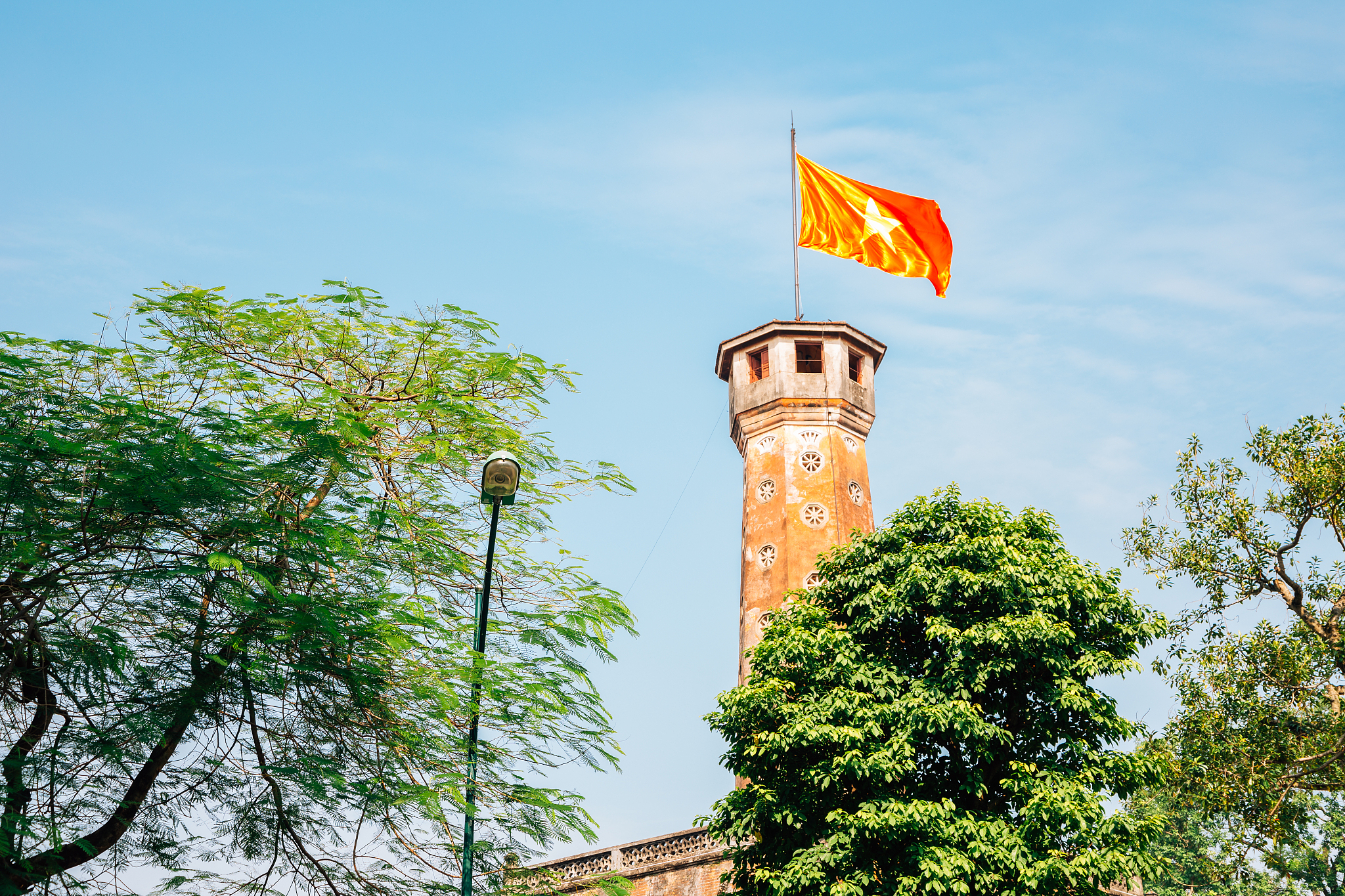 hanoi flag tower in hanoi, vietnam