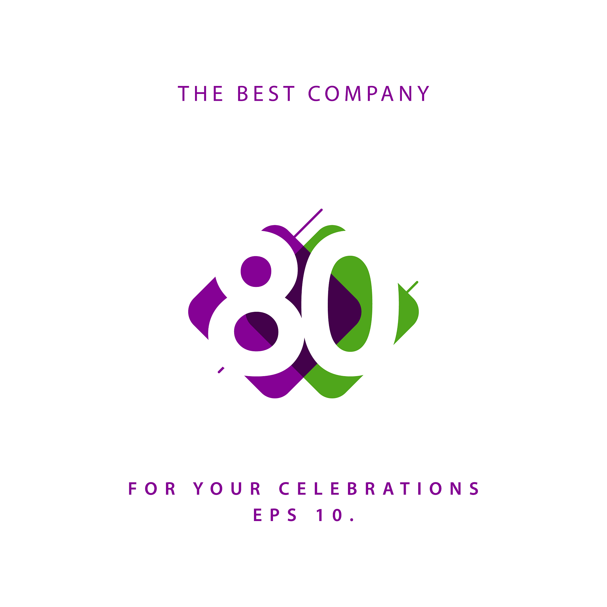 80 year anniversary template design