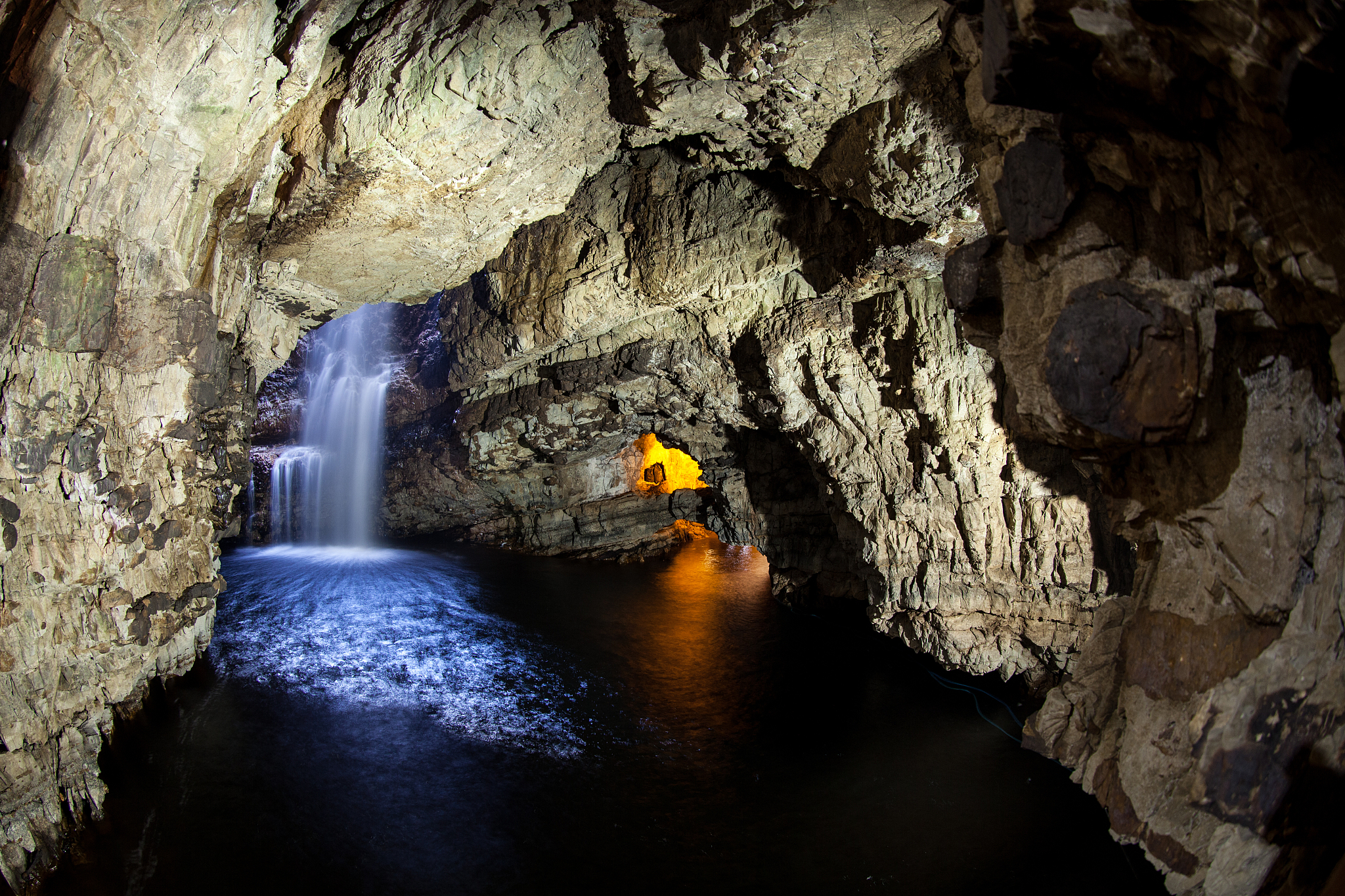 beautiful cave in scotland