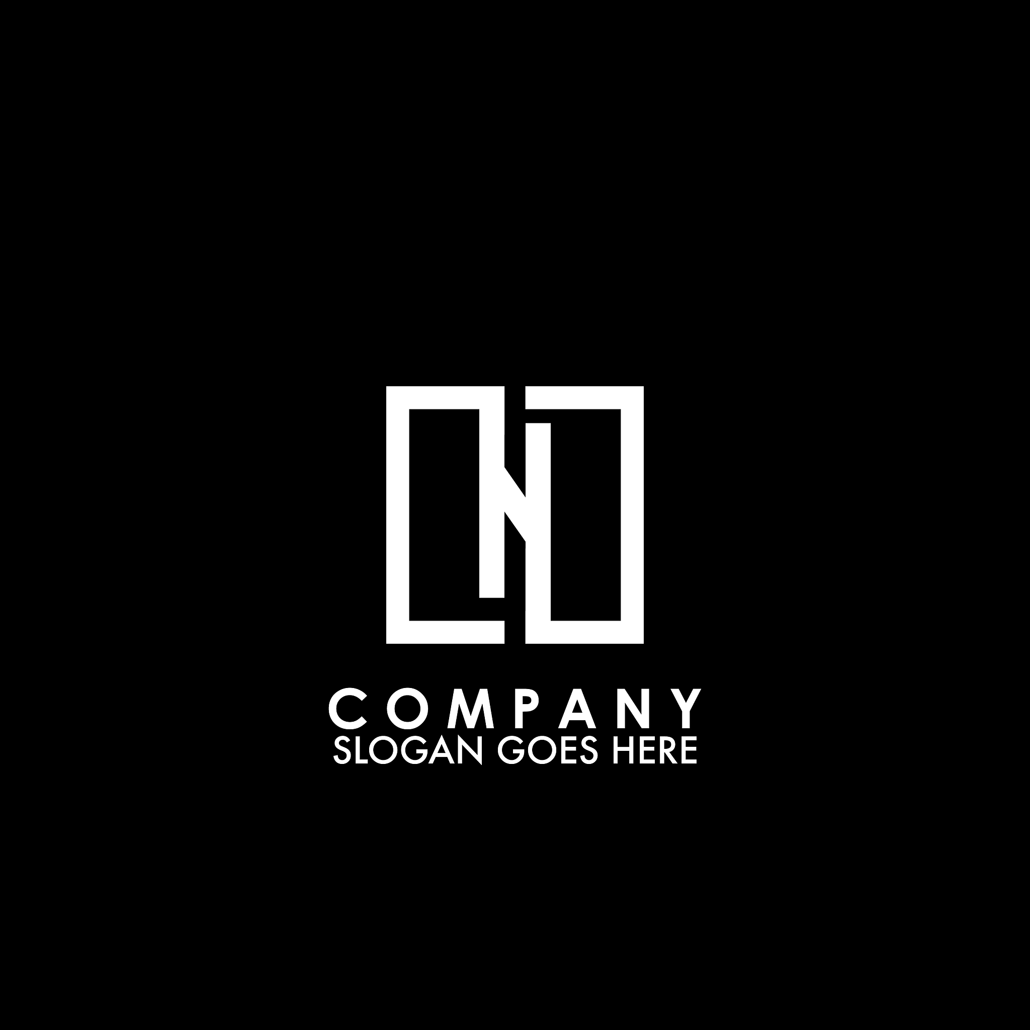 monogram logo n initial letter looping linked