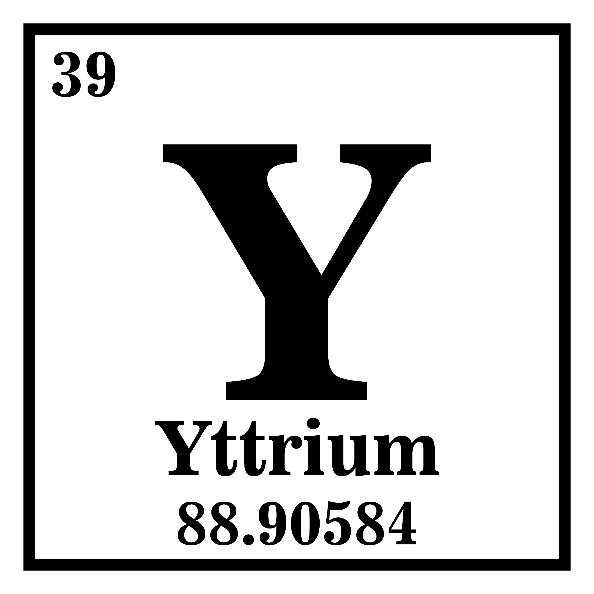 yttrium periodic table of the elements vector illustration eps 1