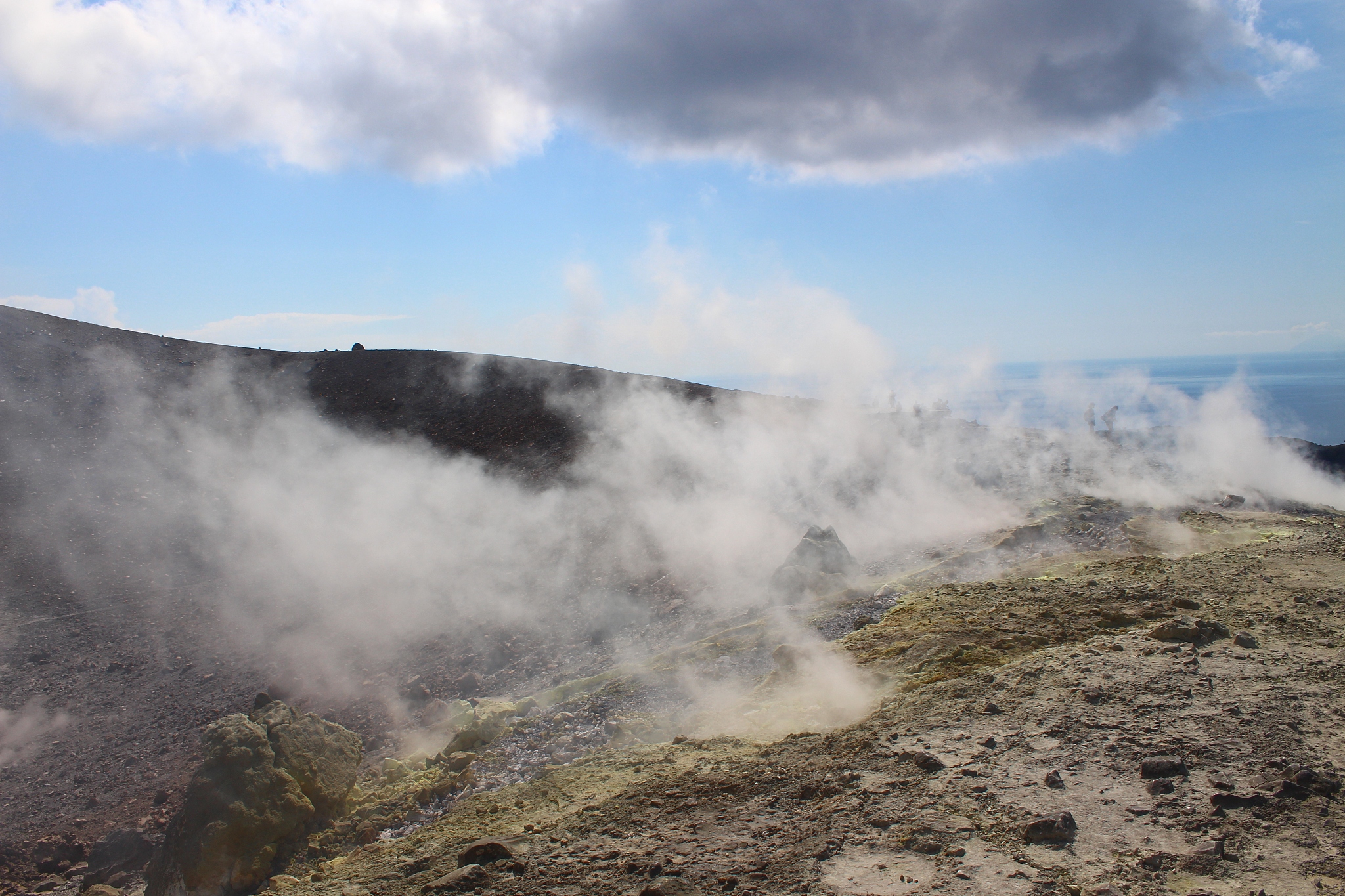 crater of vulcano island. aeolian islands, italy.