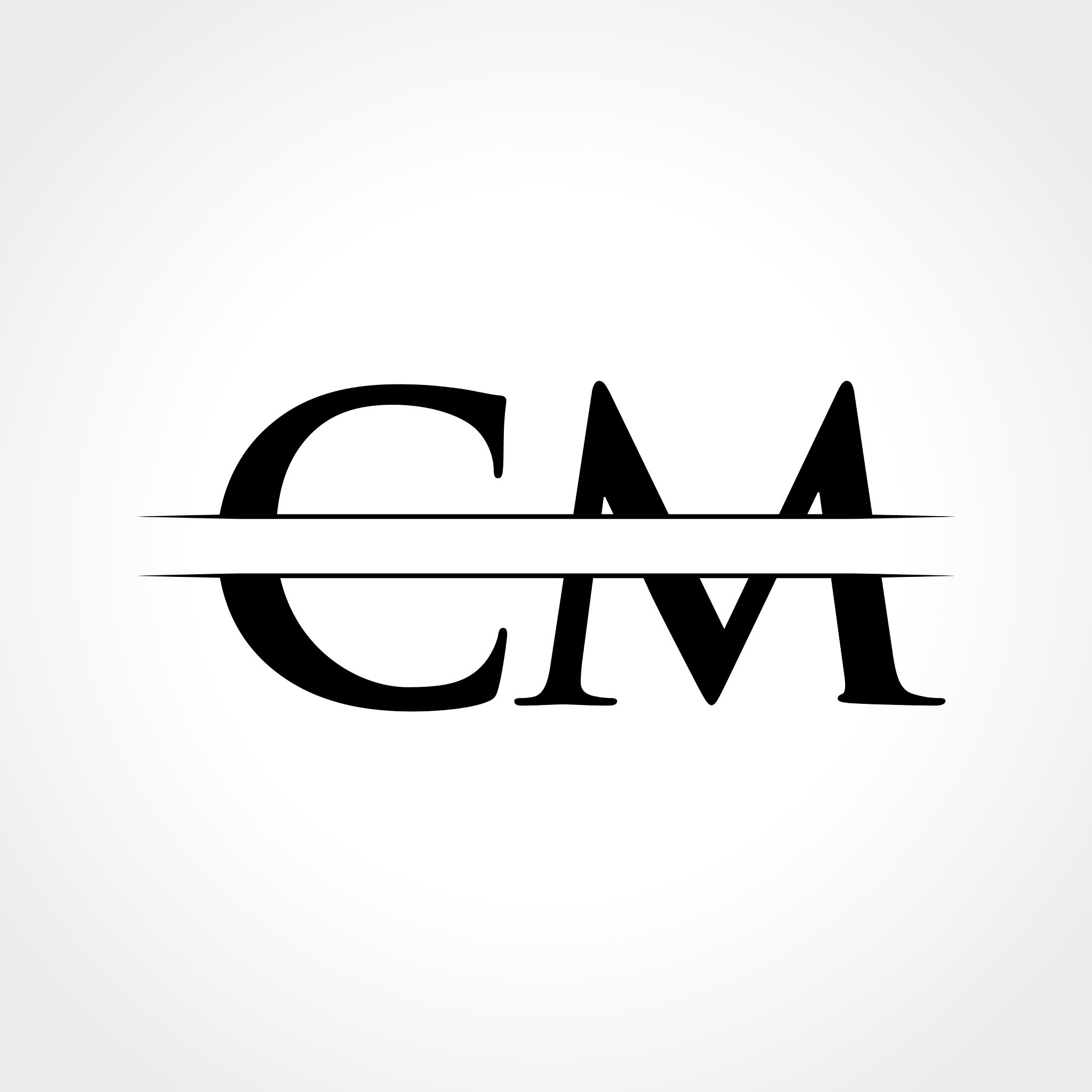 initial cm letter logo with creative modern