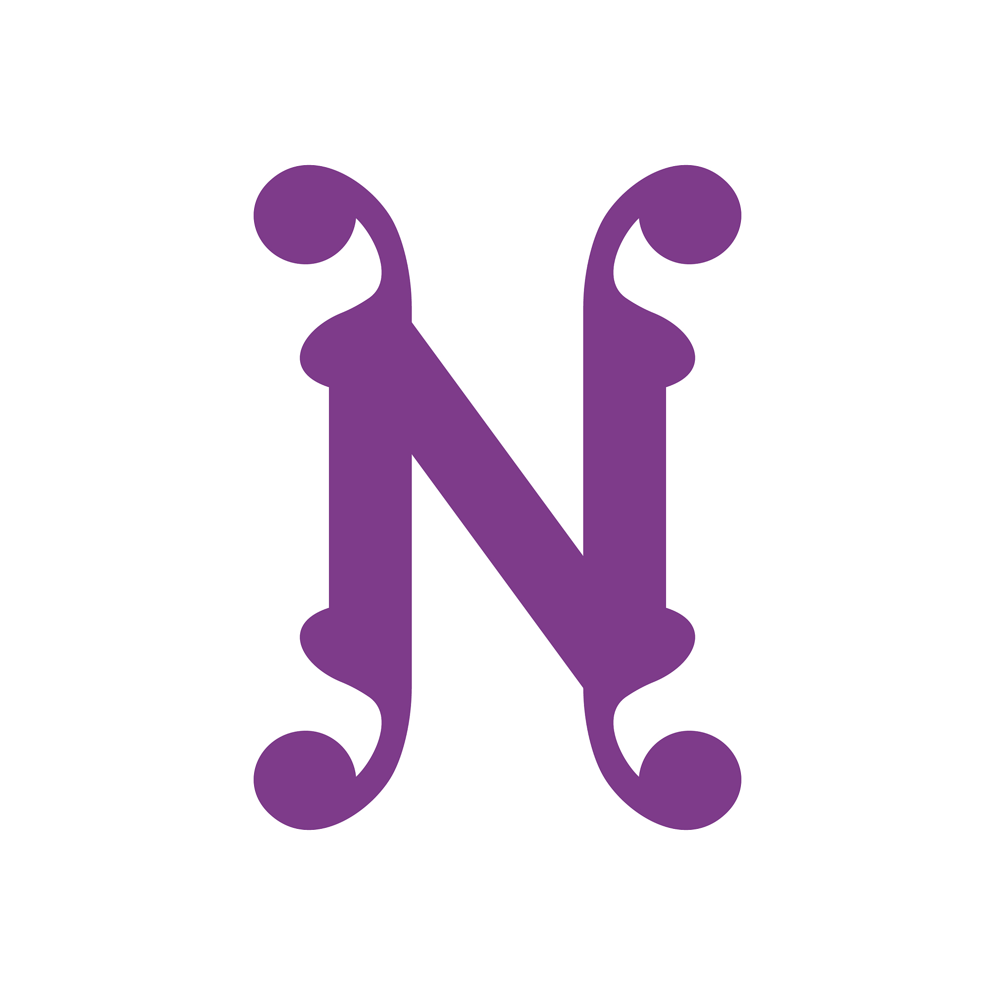 sign of the letter n