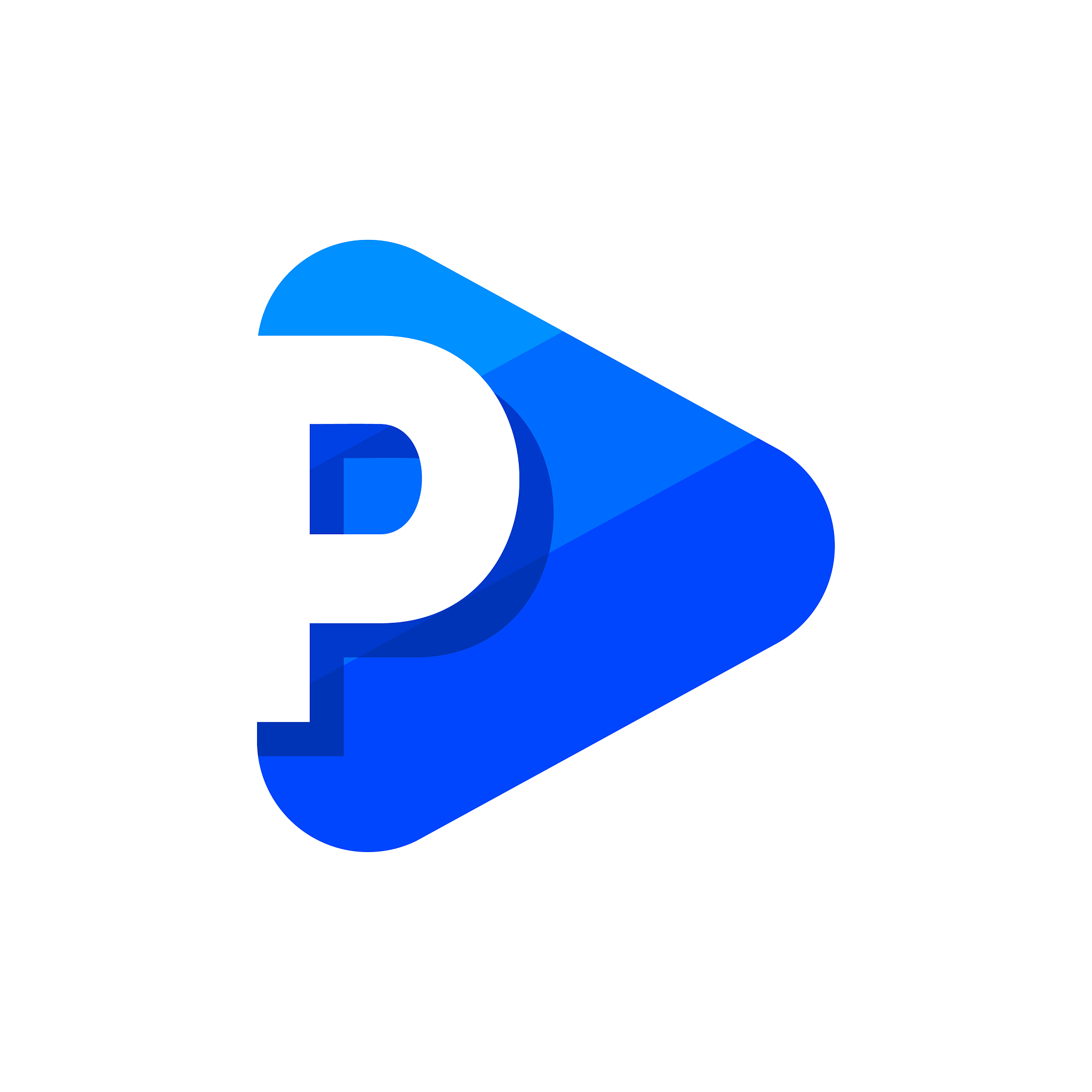 logo letter p triangle