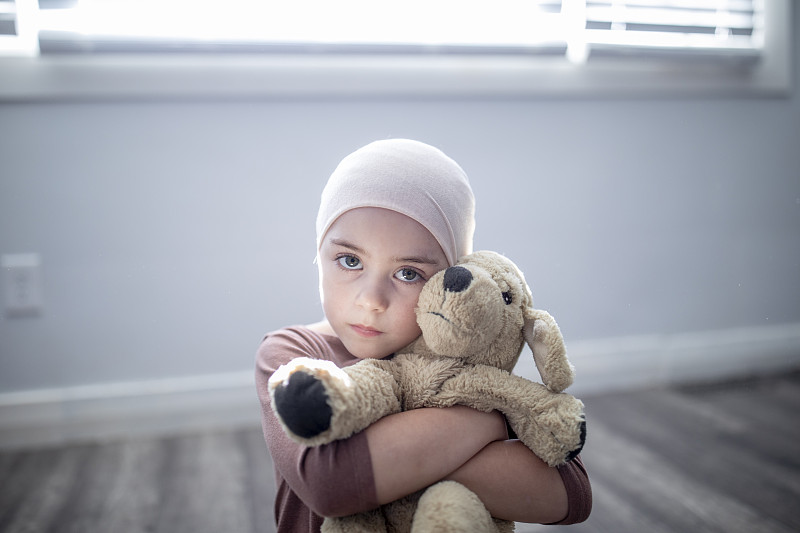 young girl with cancer