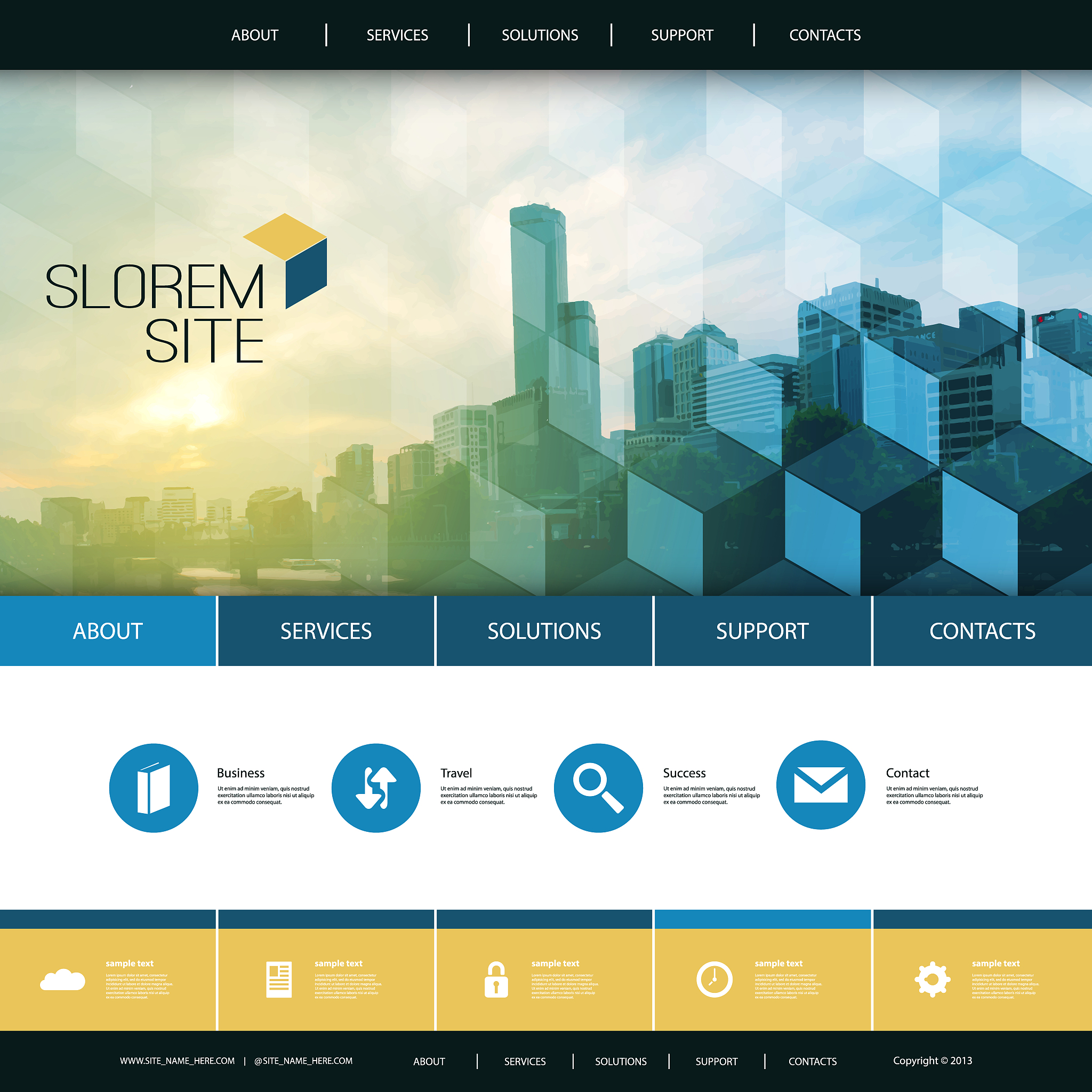 one page website template