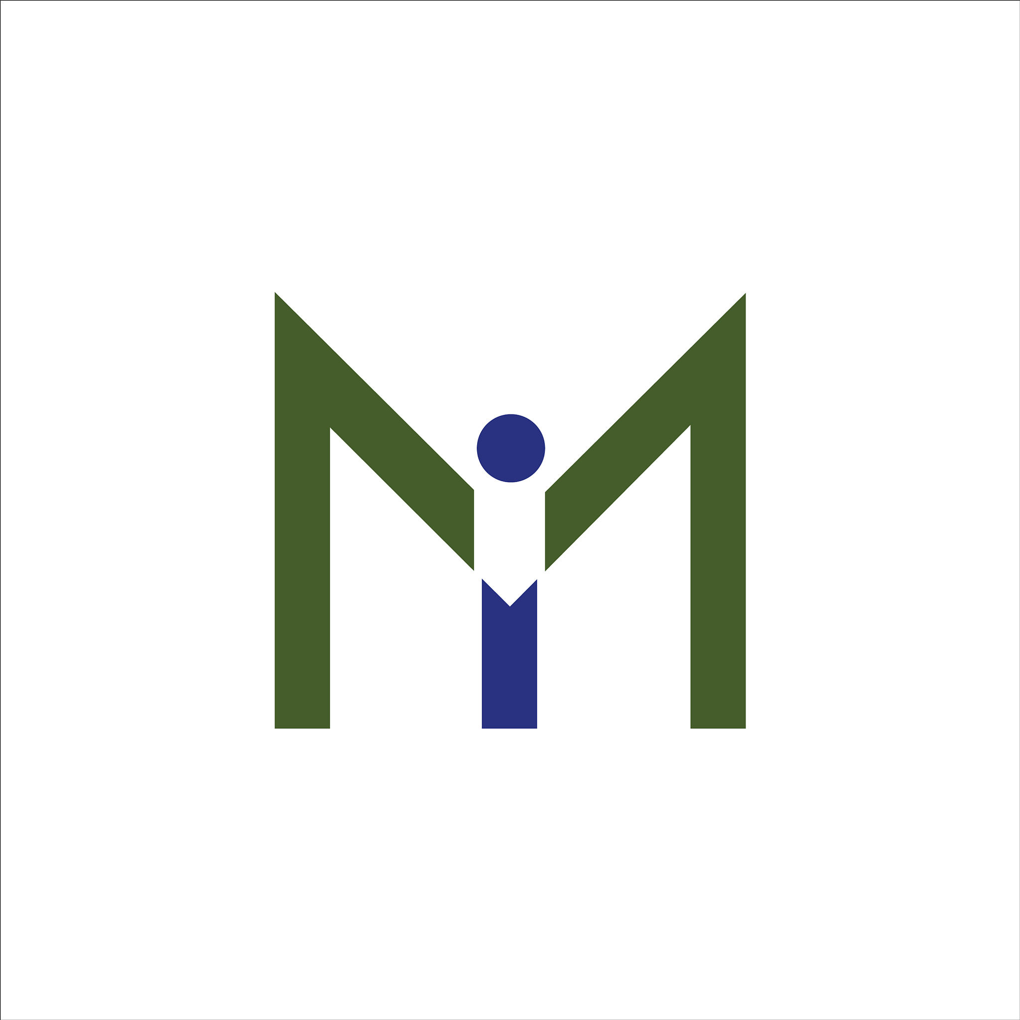 initial letter mi or im logo design template