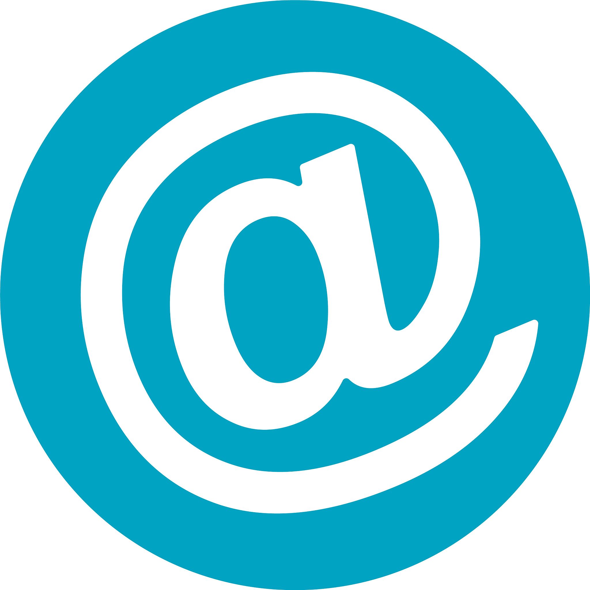 business networking commercial at sign icon