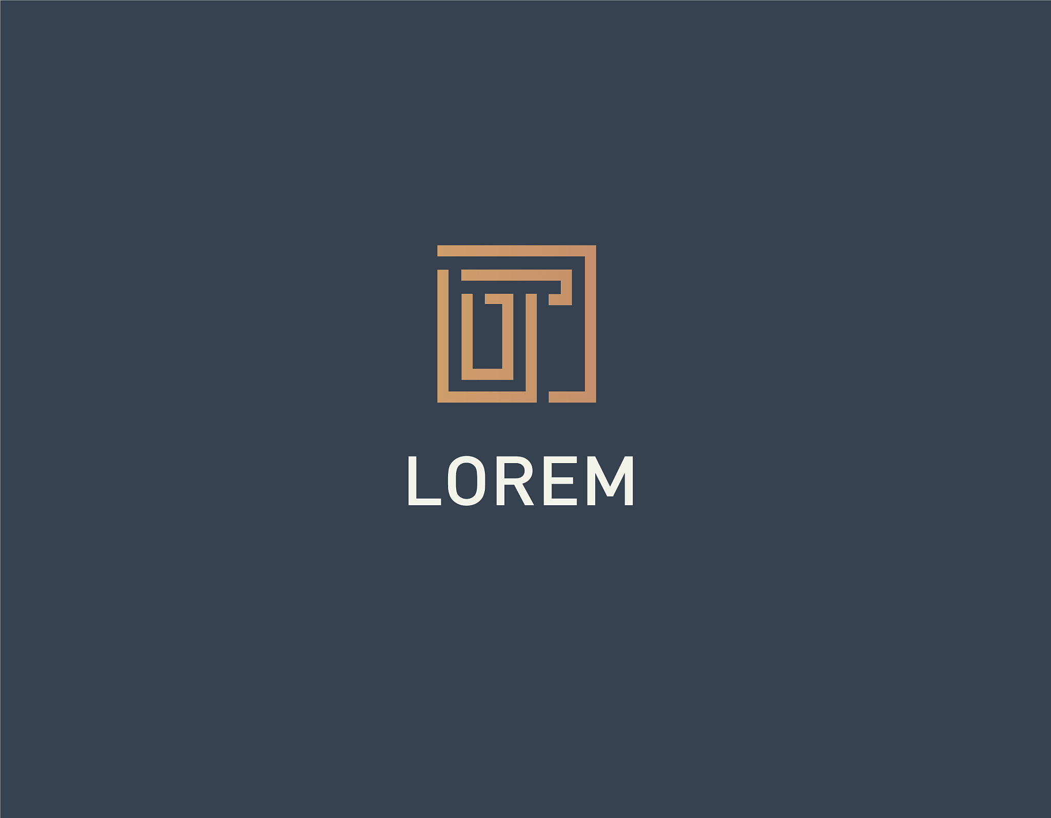 creative abstract golden linear logo icon