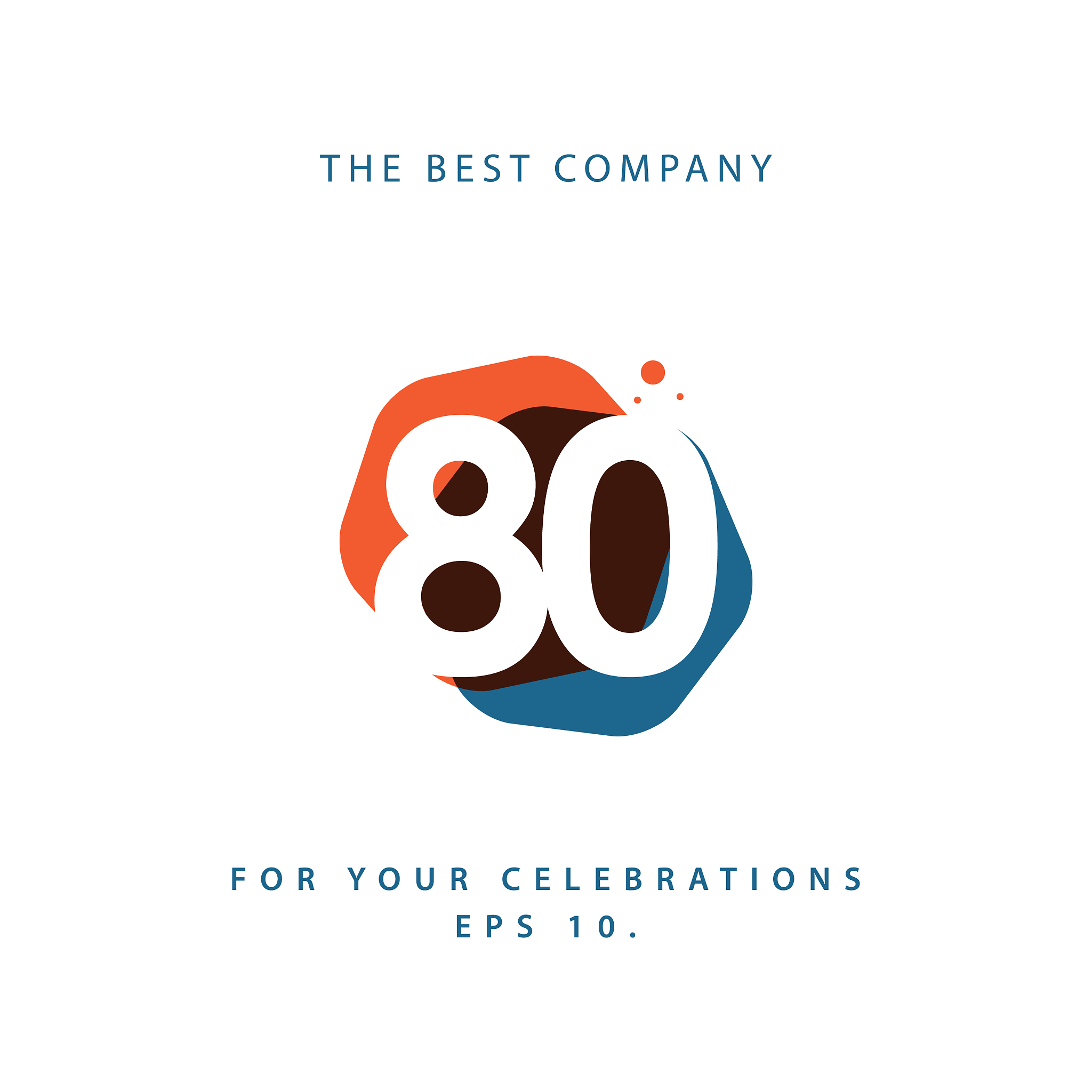 80 year anniversary template design