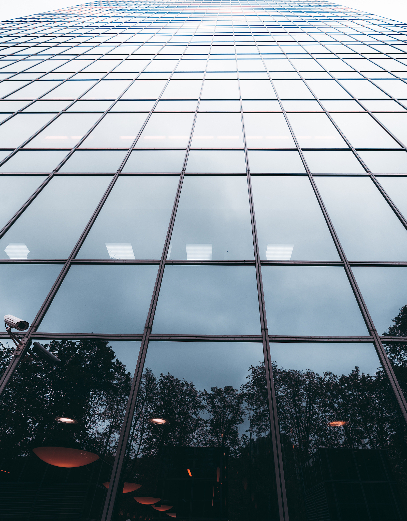 glass facade of a business building