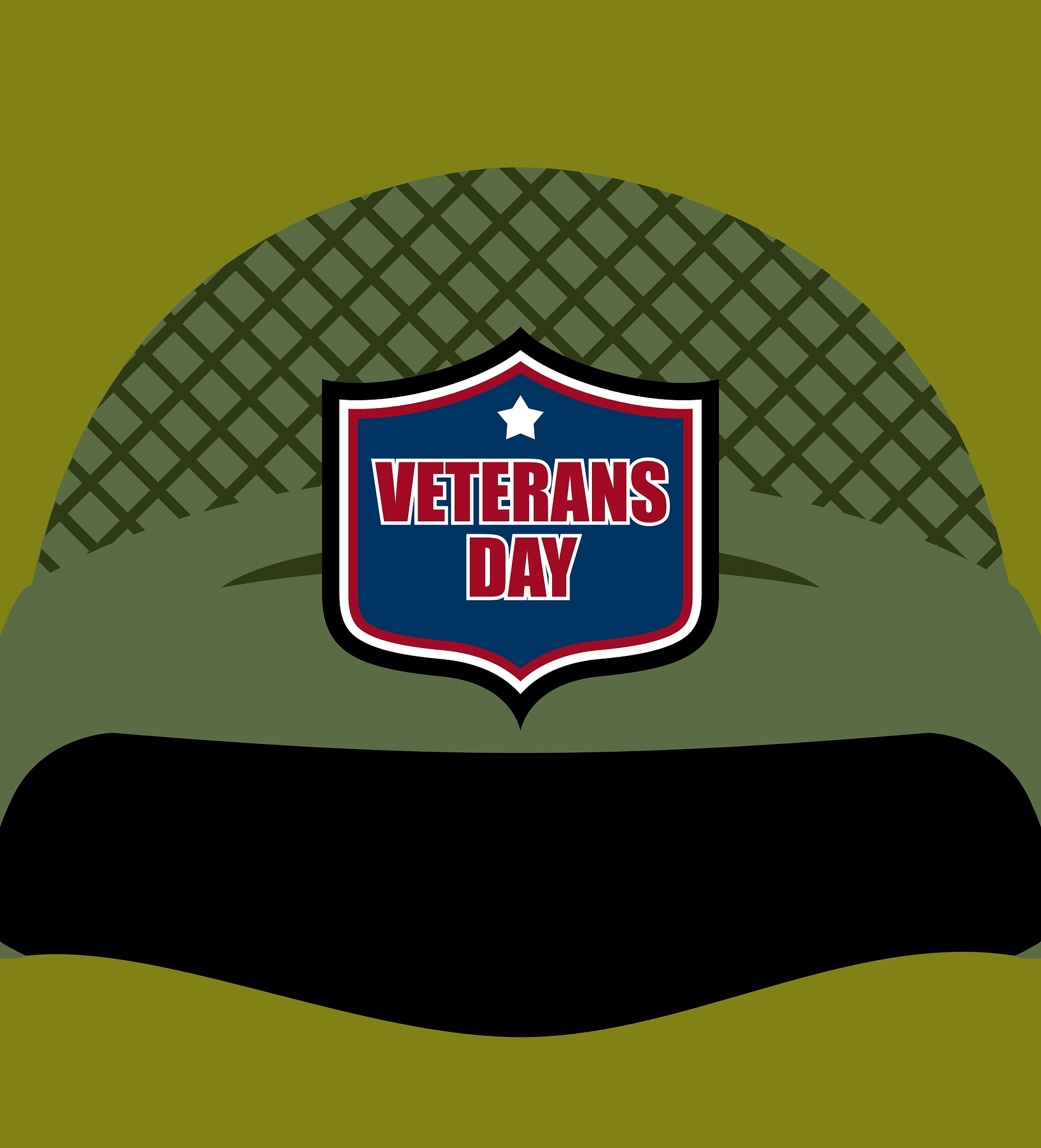 patriot day emblem on soldiers helmet military