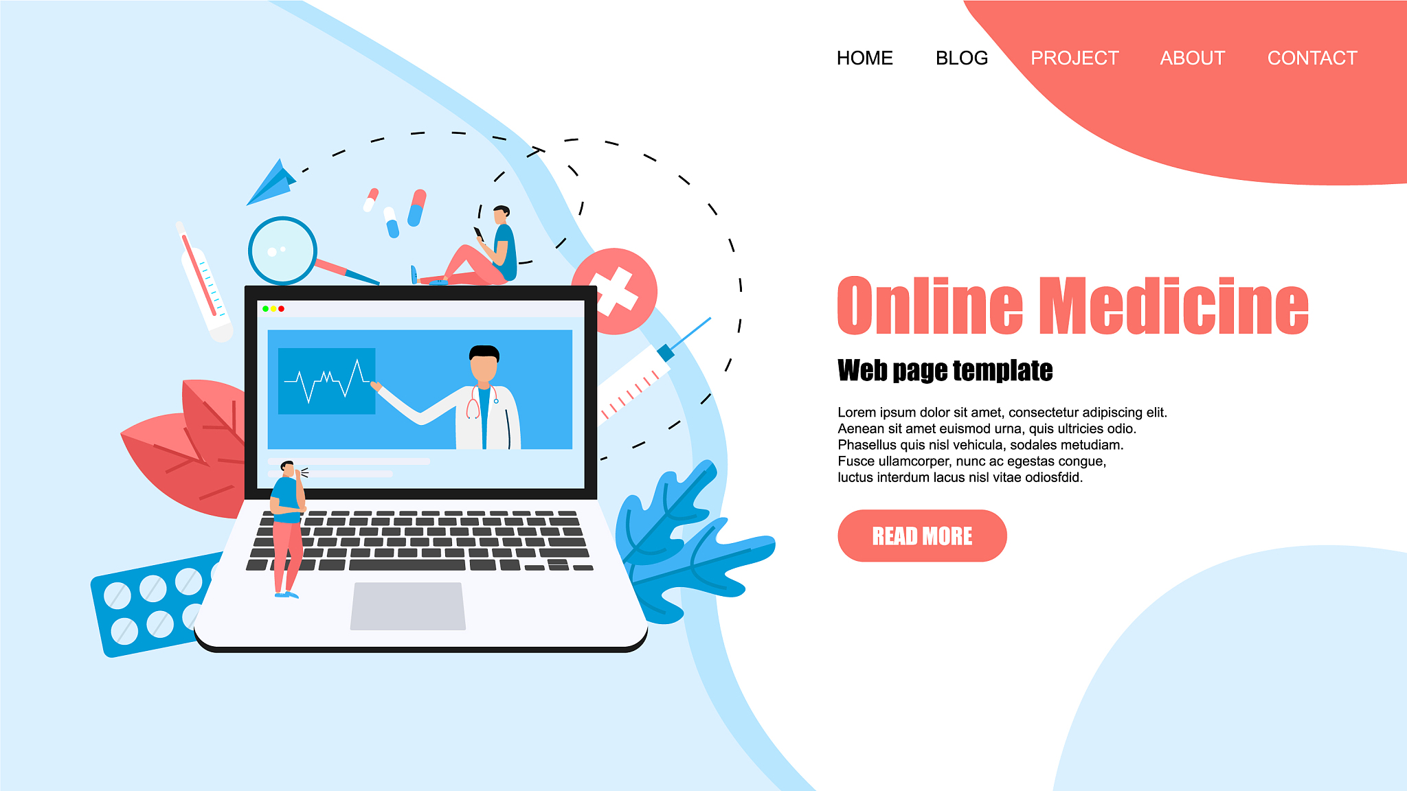 webpage template online medical consultation