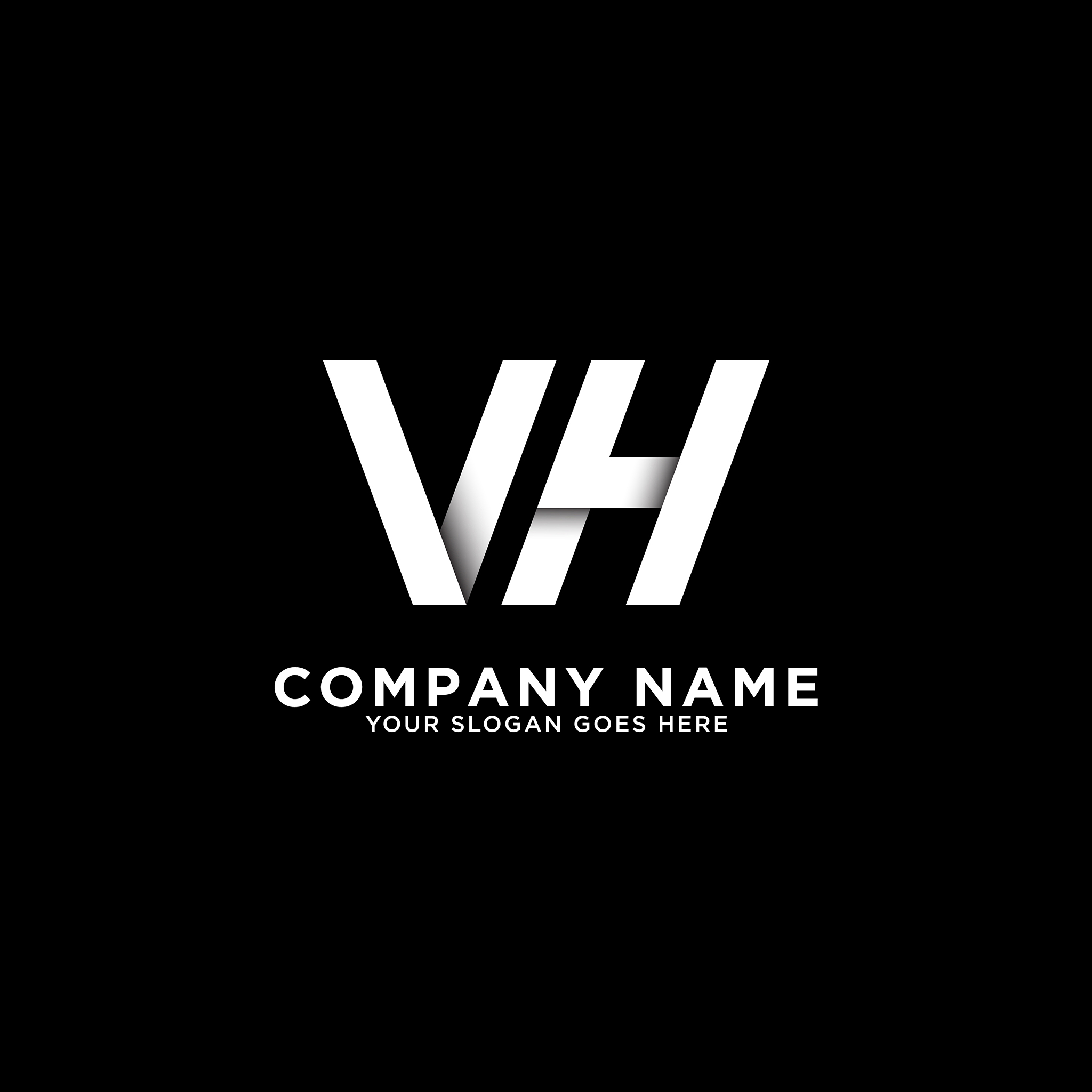 vh letter logo designs clean and clever logo