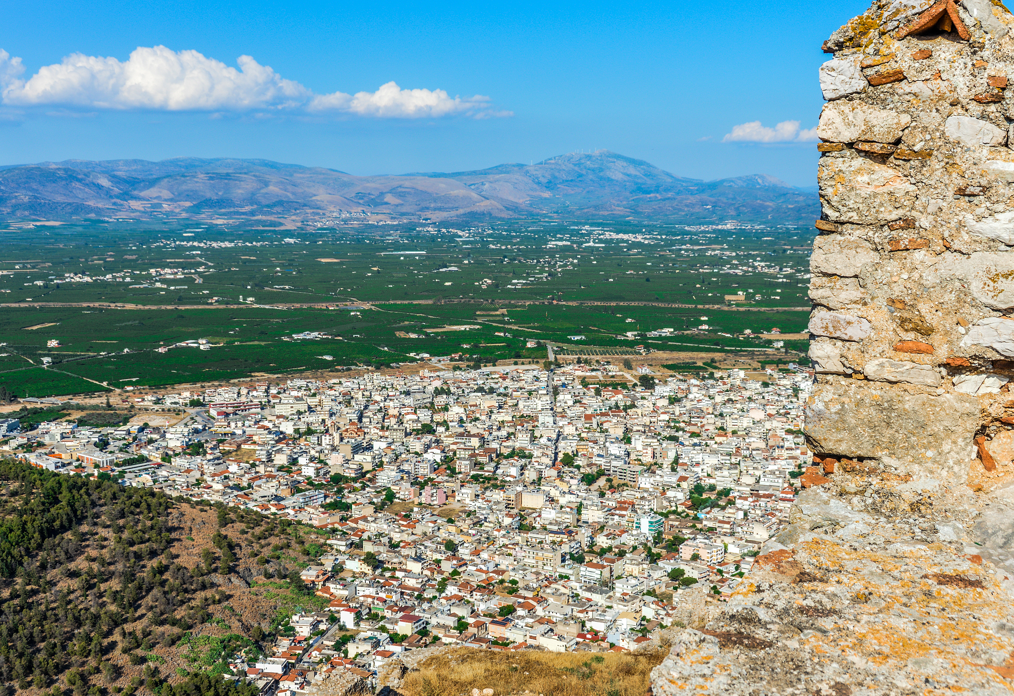 greece - argos town view from larissa castle