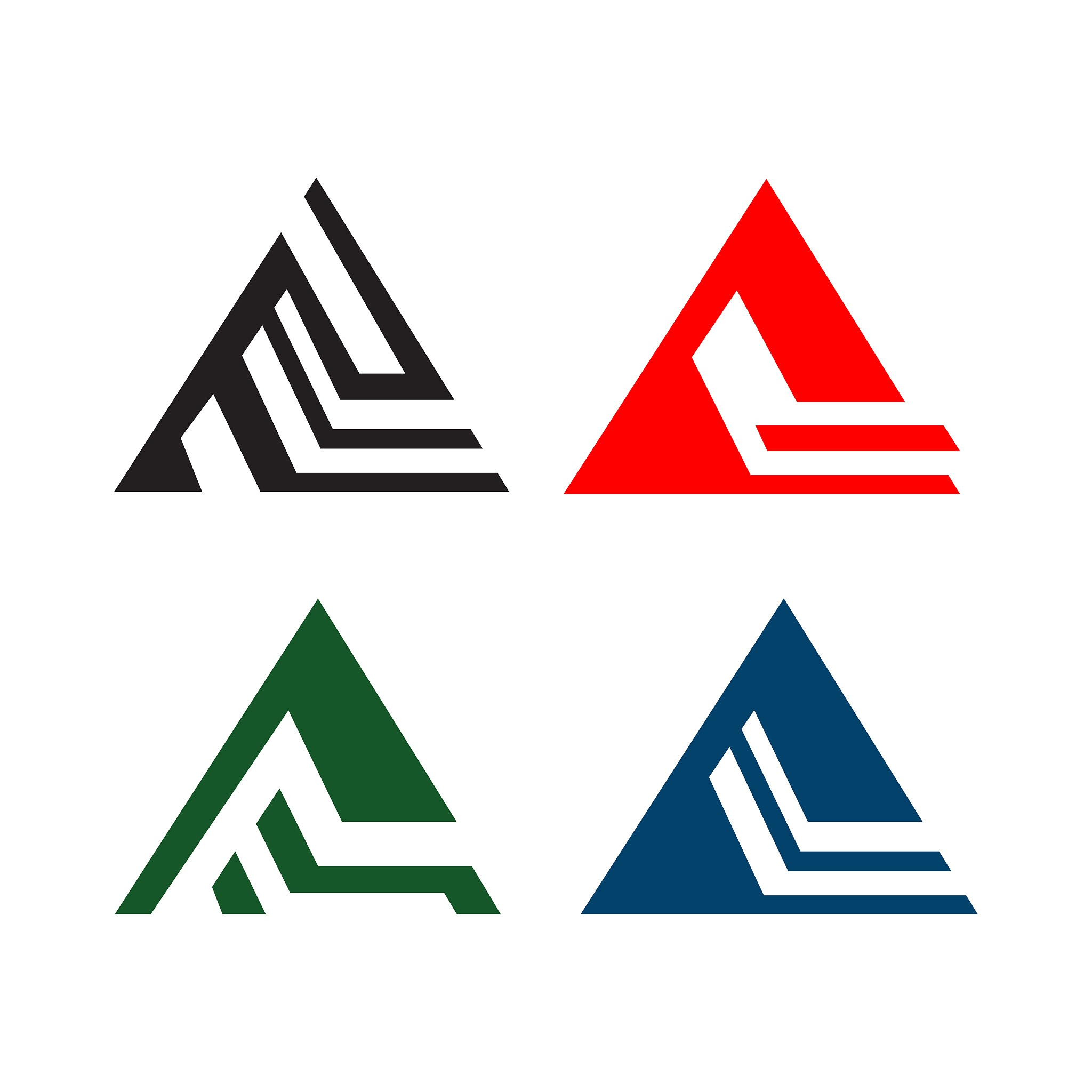 corporate business abstract triangle logo icon vector.