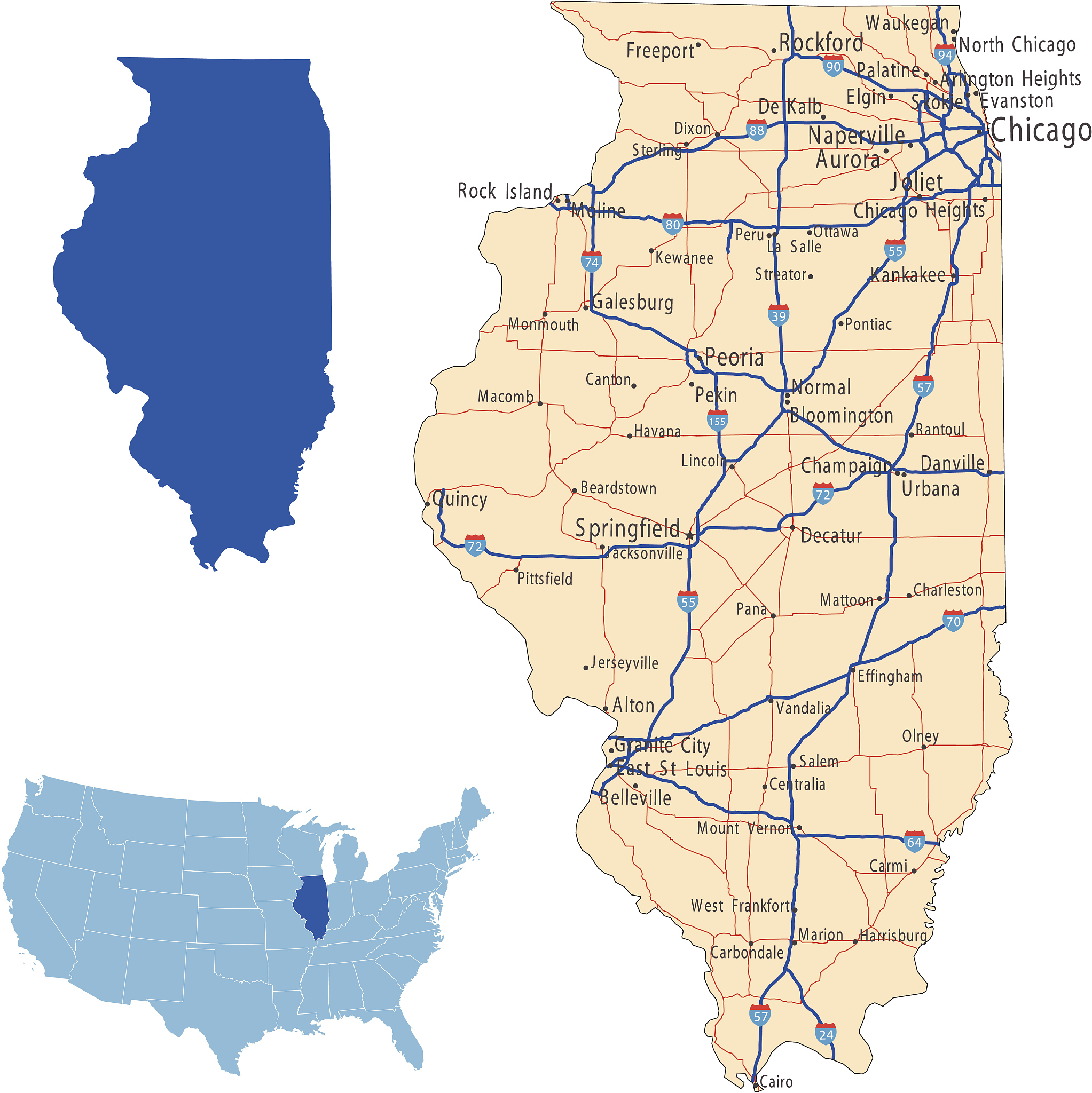illinois road map