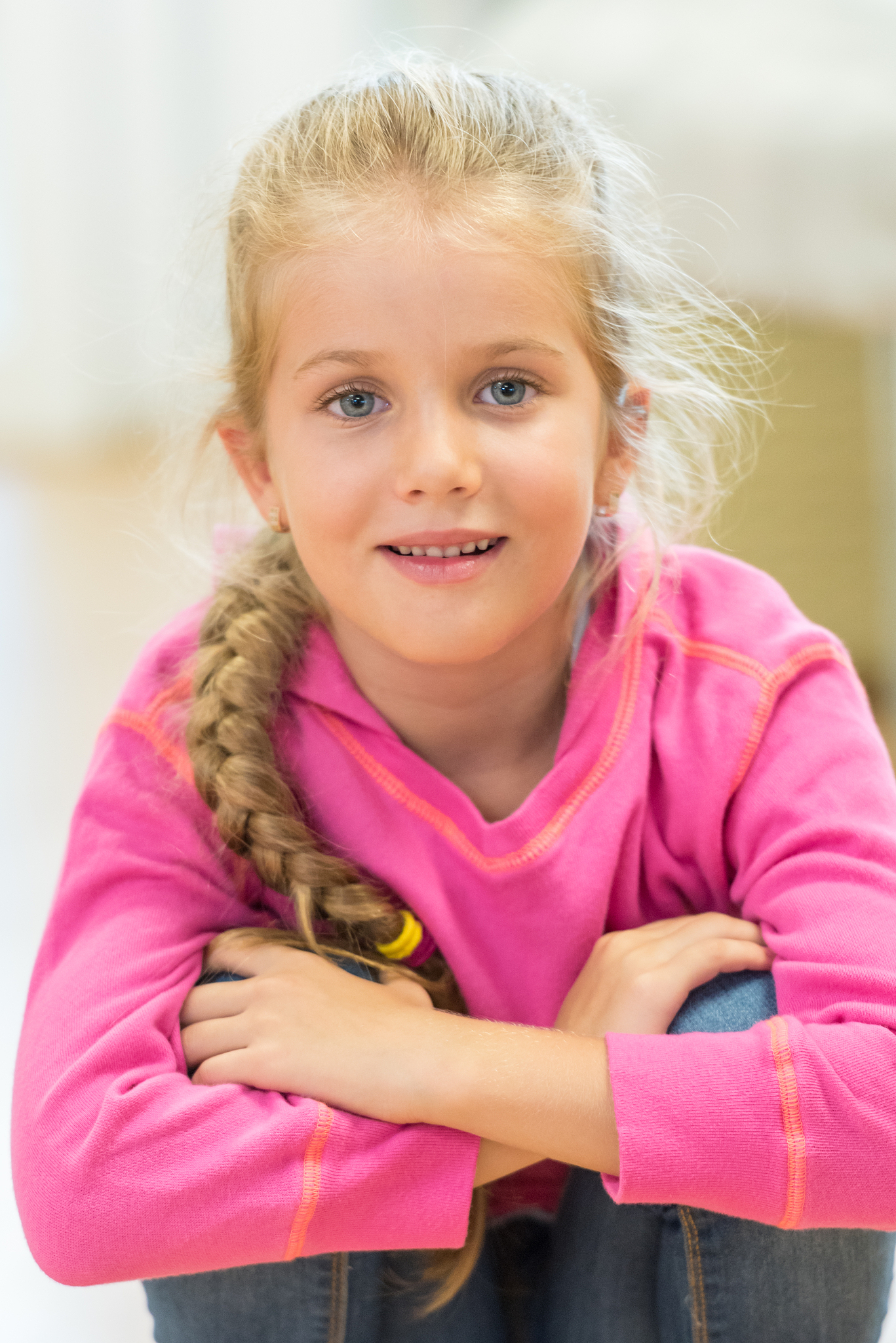 smiling caucasian little girl