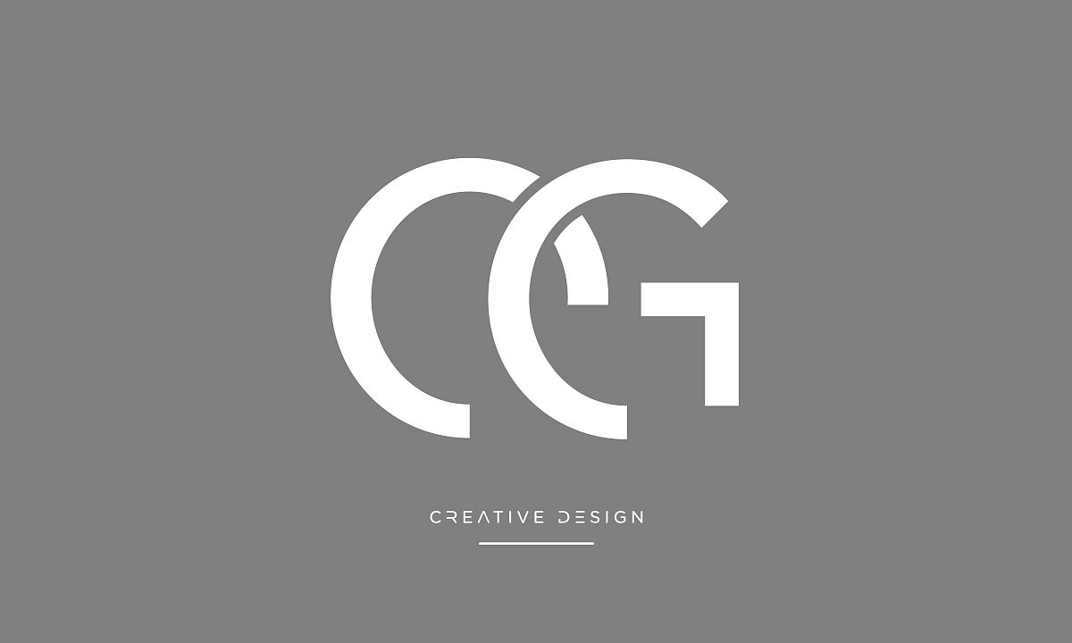 qg, gq字母抽象图标标志矢量组合