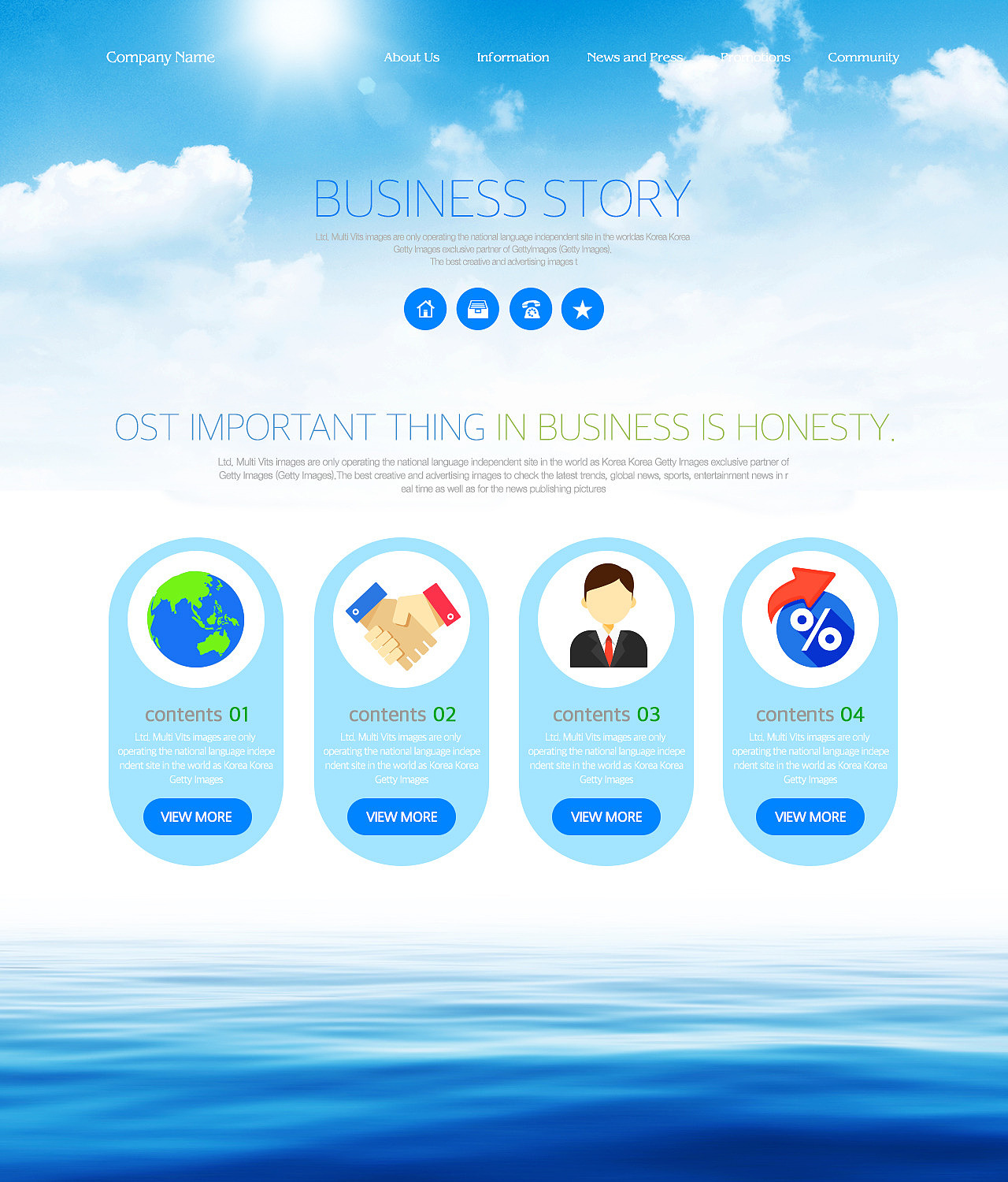 creative web template