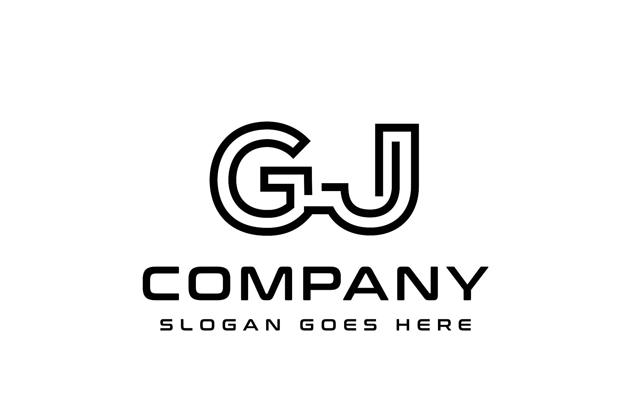 initial letter gj logo vector template