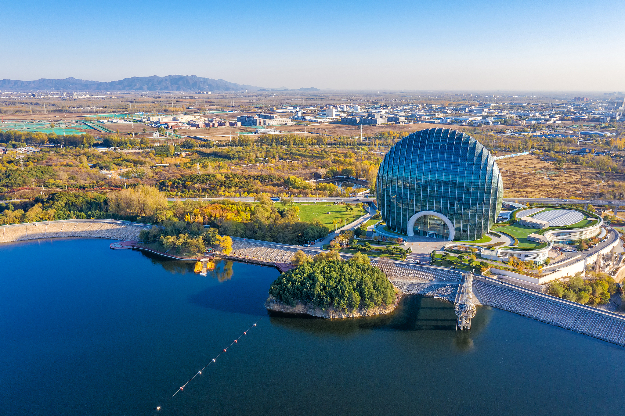 北京市怀柔雁栖湖自然风光