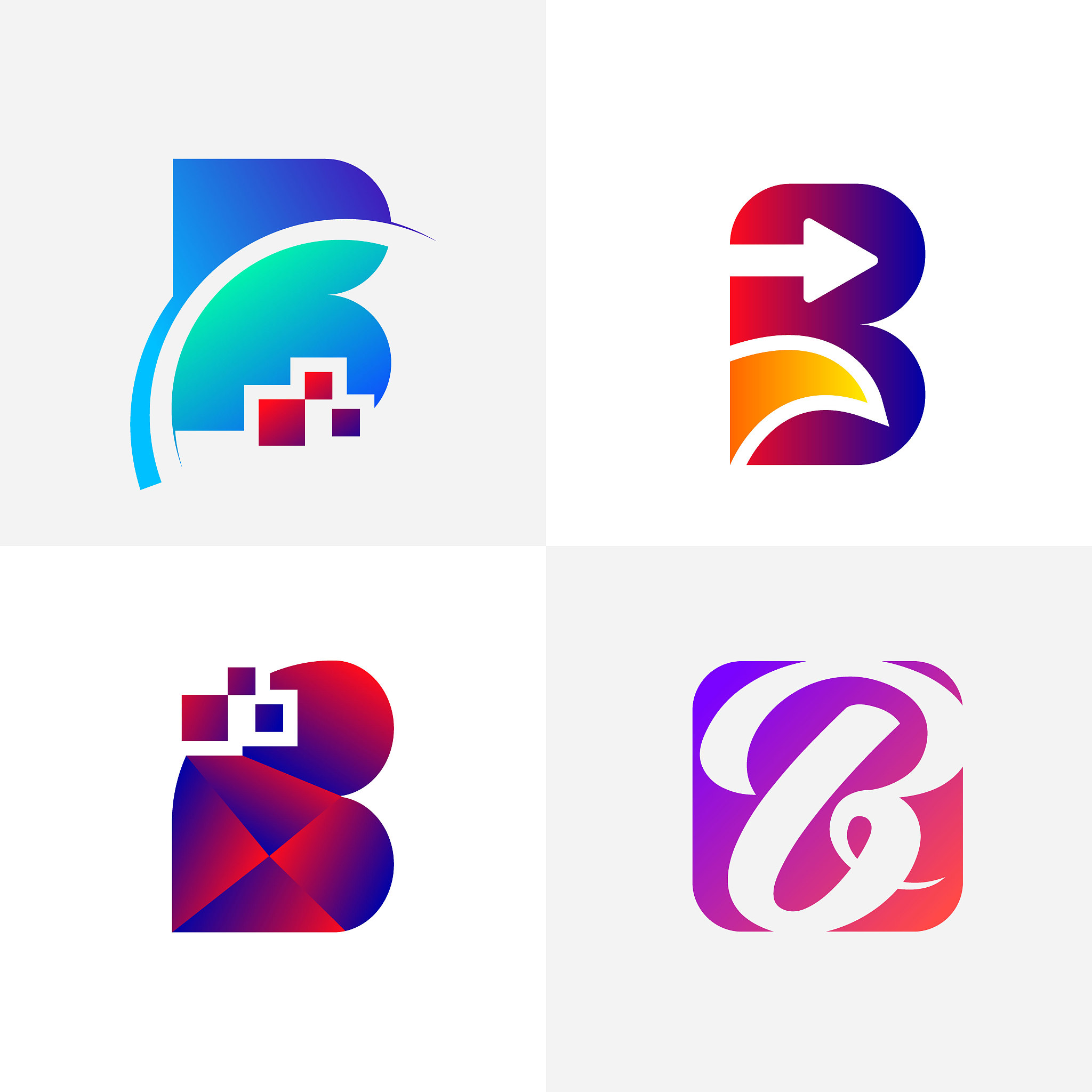 abstract letter b design template