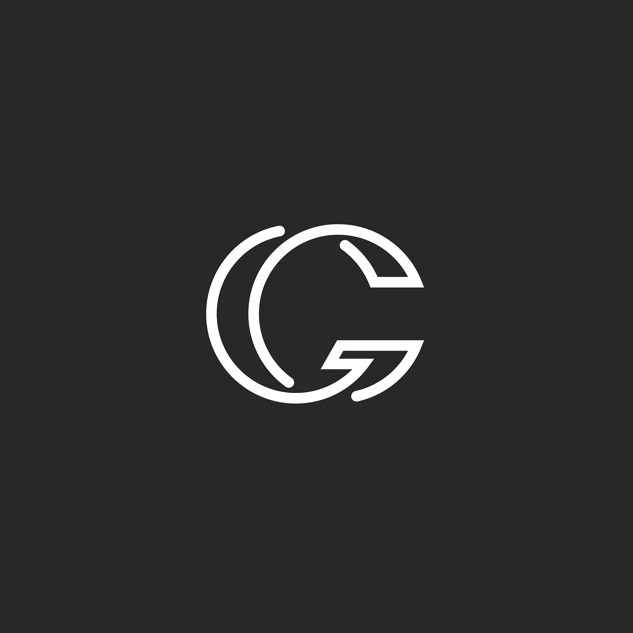 g letter logo monogram mockup elegant black and