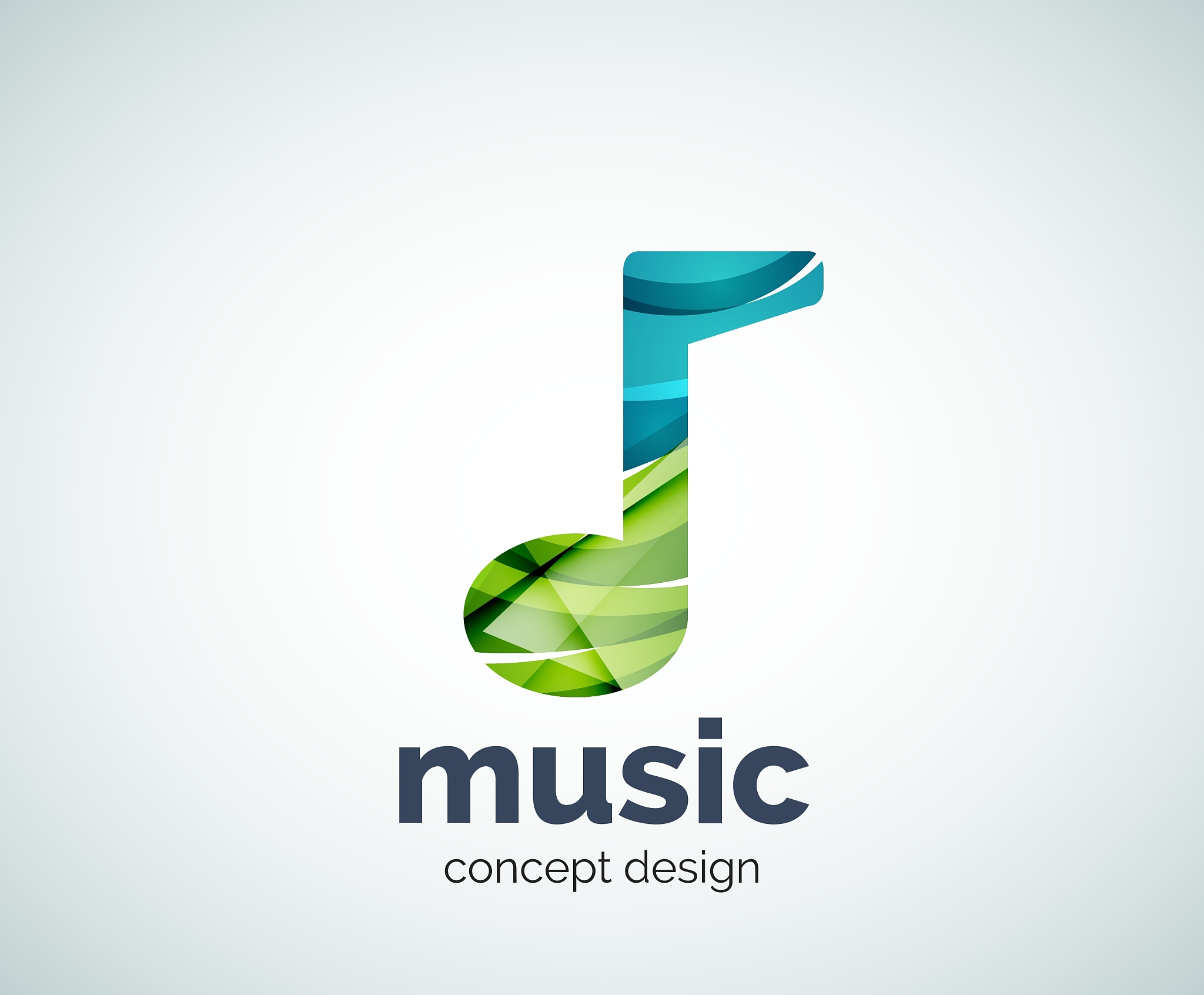 music note logo template