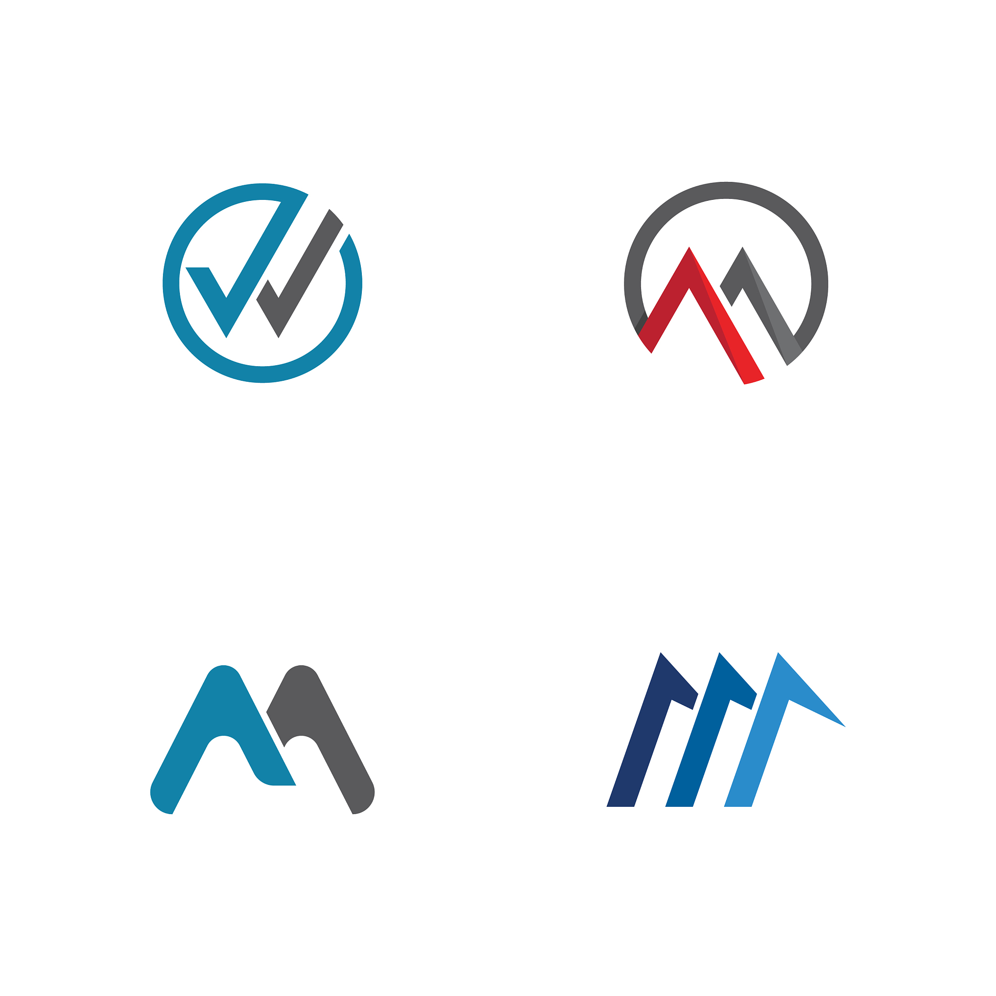 m letter icon template