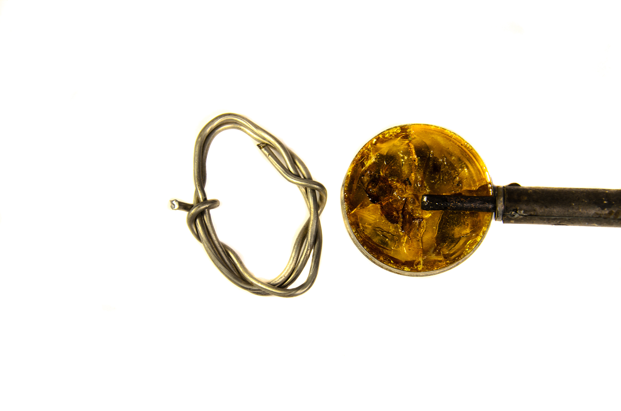 soldering iron and rosin isolated on white background