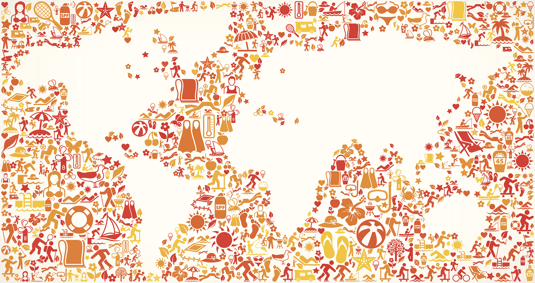 world map on summer royalty free vector art pattern background