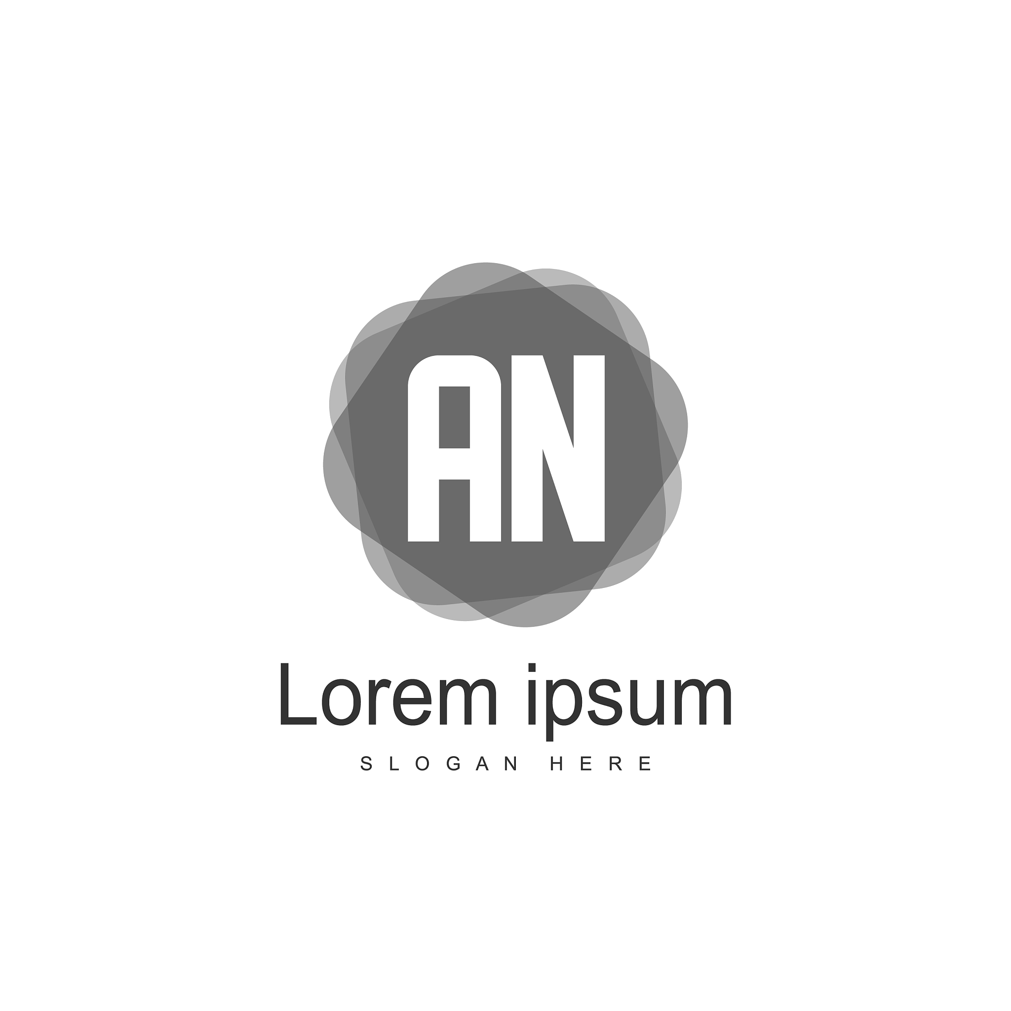 an letters logo design simple and creative black