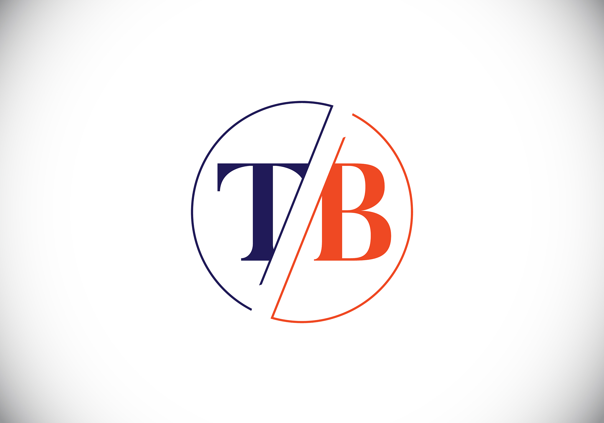 initial monogram letter t b logo design template
