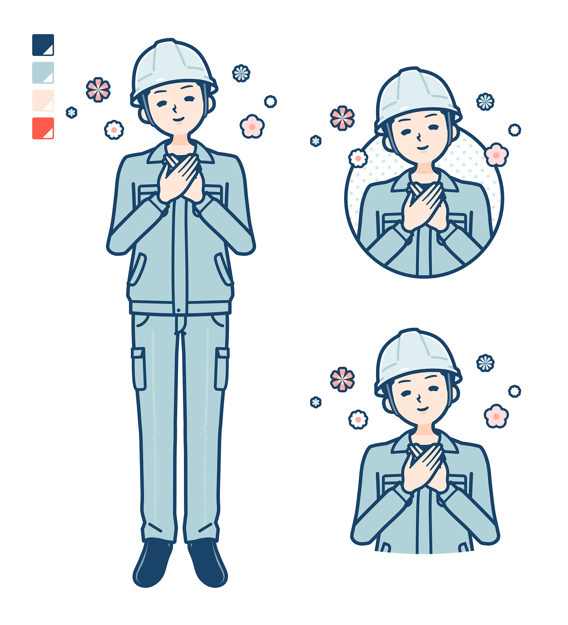 simple work wear construction site man_healing
