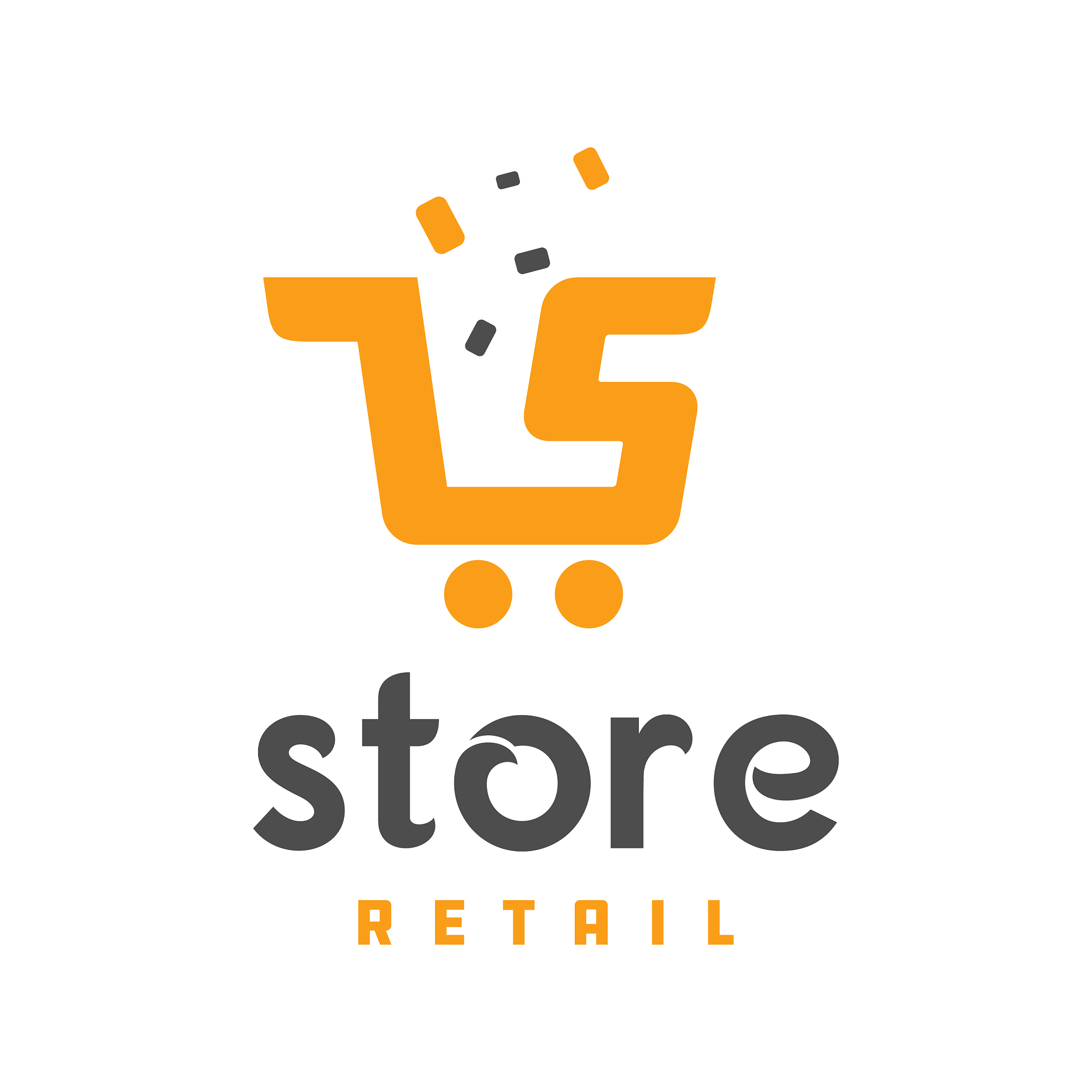 cart trolley logo letter ls