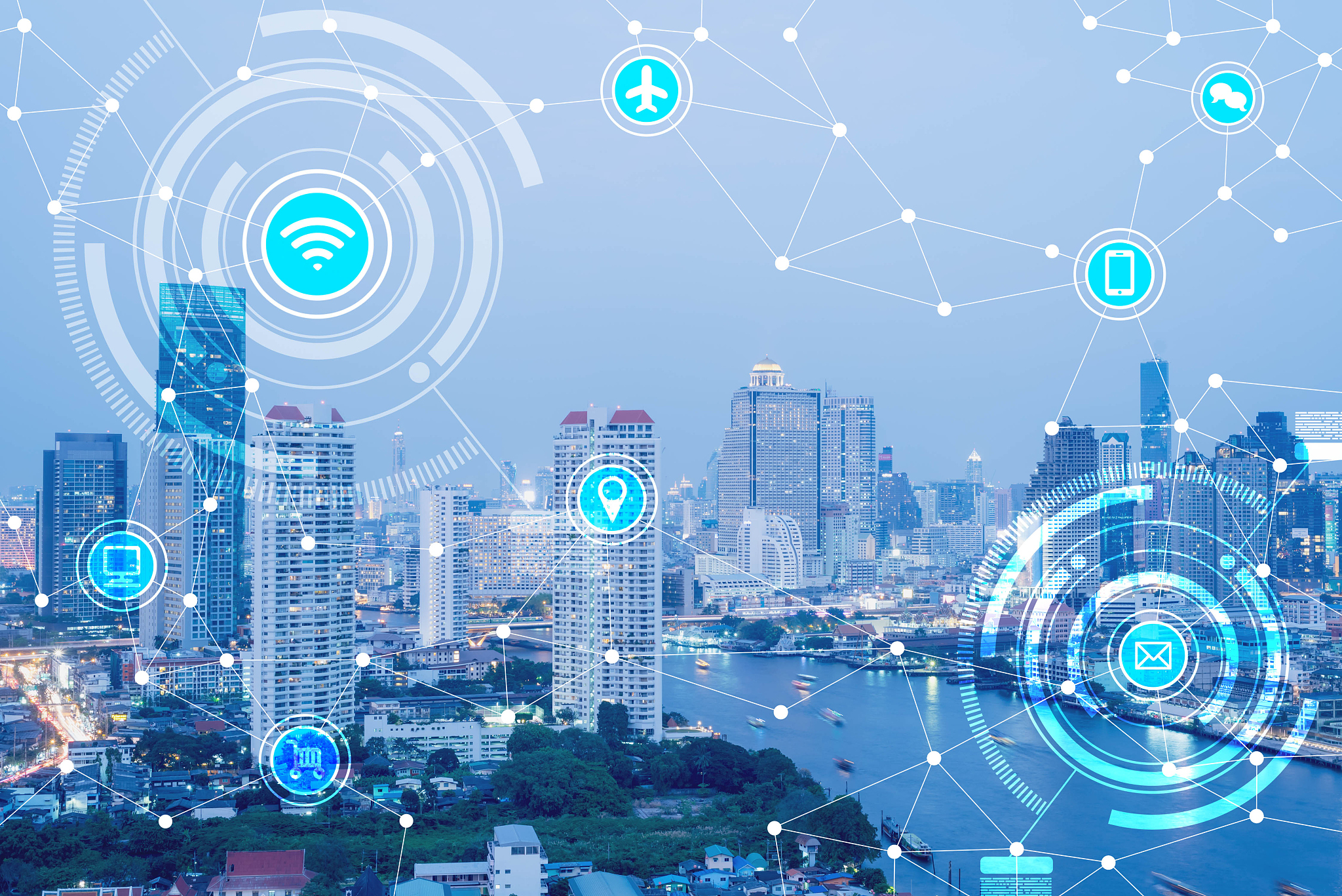 icons of wifi, internet, communication, travel, computer and kin