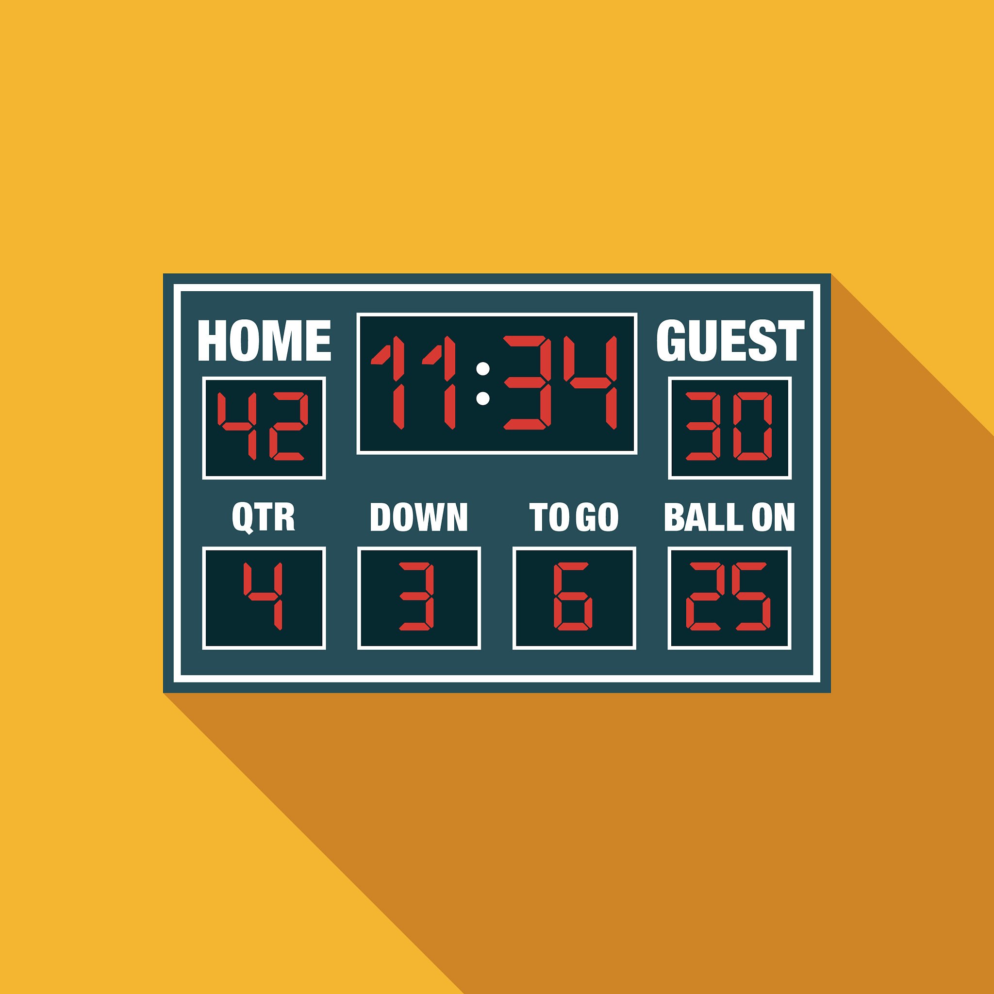american football scoreboard icon