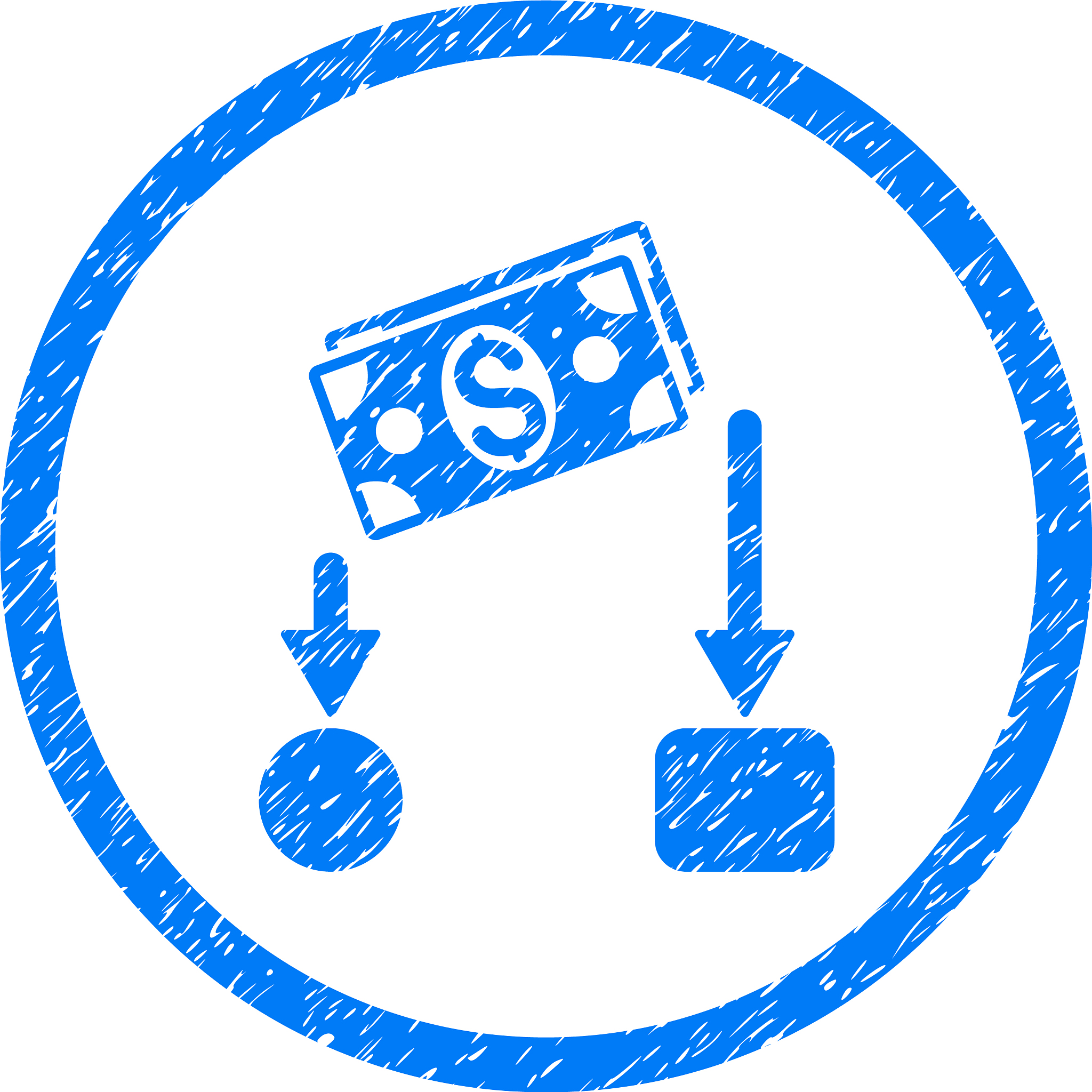 cash flow rounded grainy icon