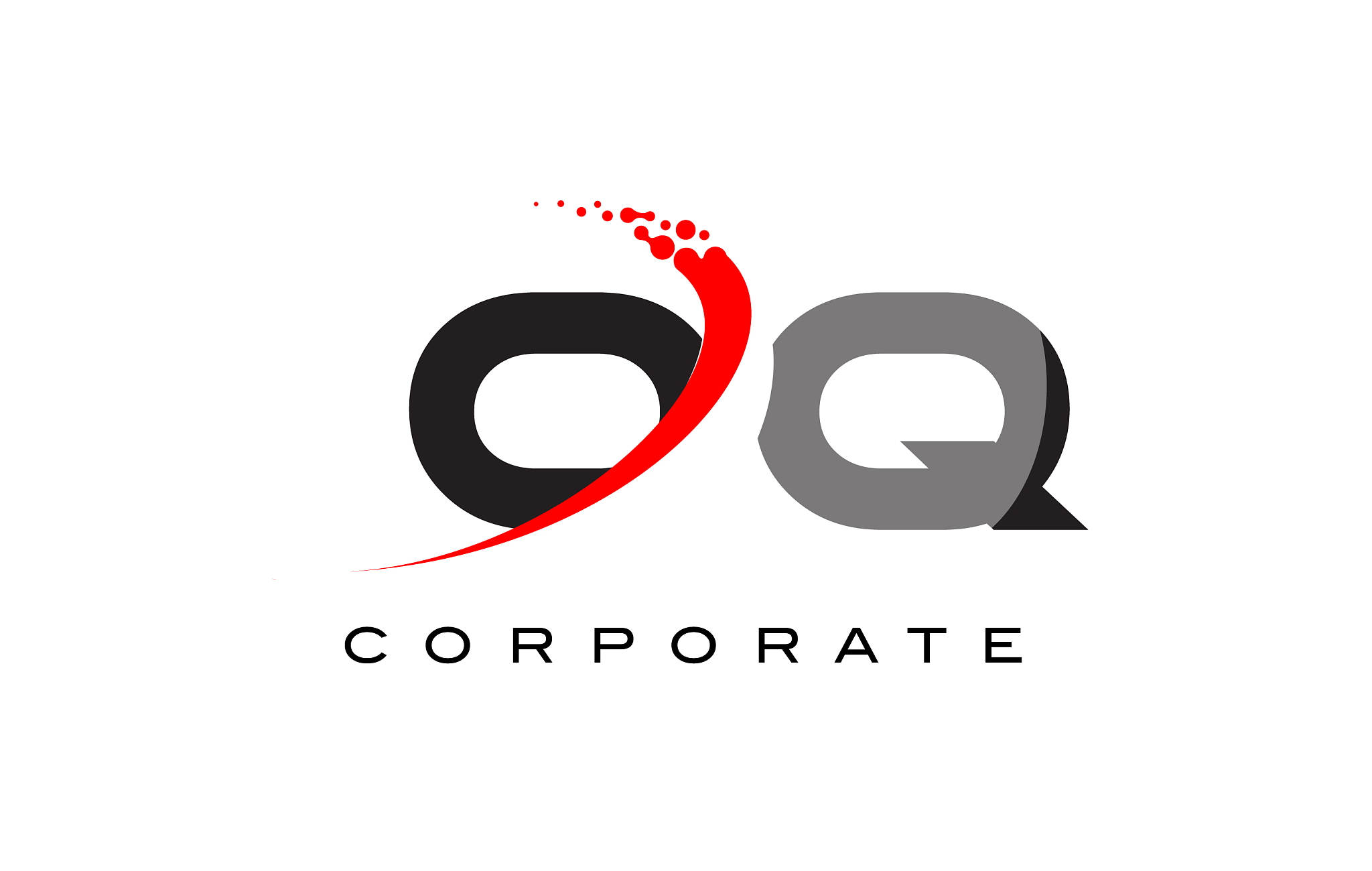 oq modern letter logo design with swoosh
