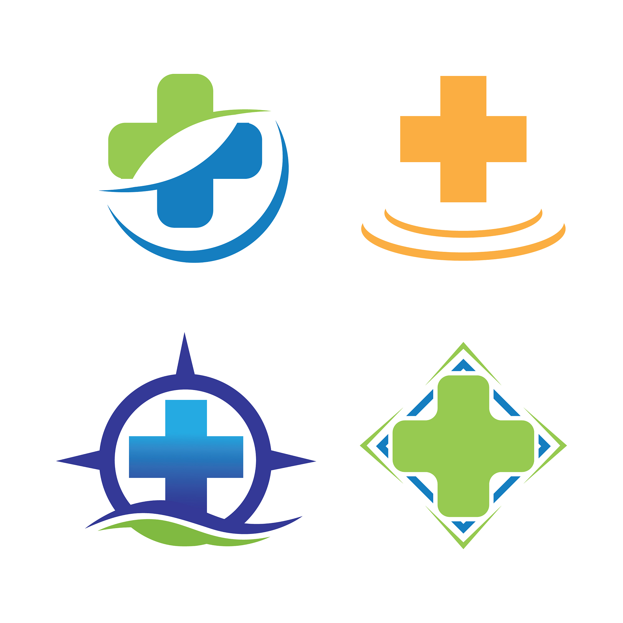medical concept emblem icons health element