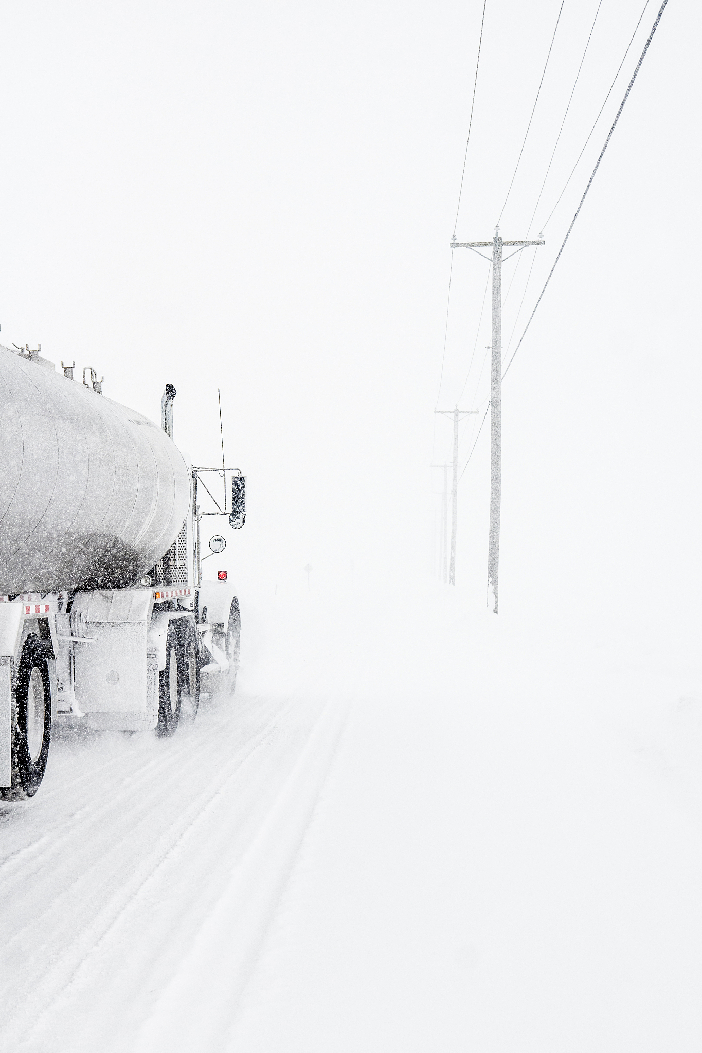 camion dans la tempête