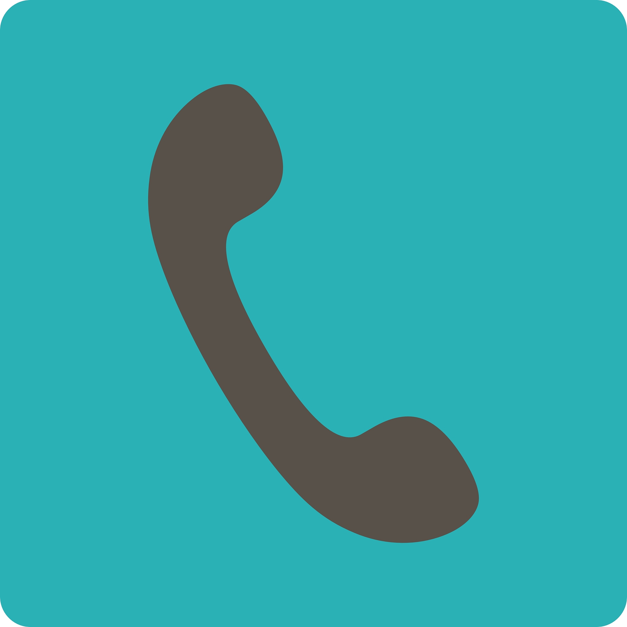 phone flat grey and cyan colors rounded button