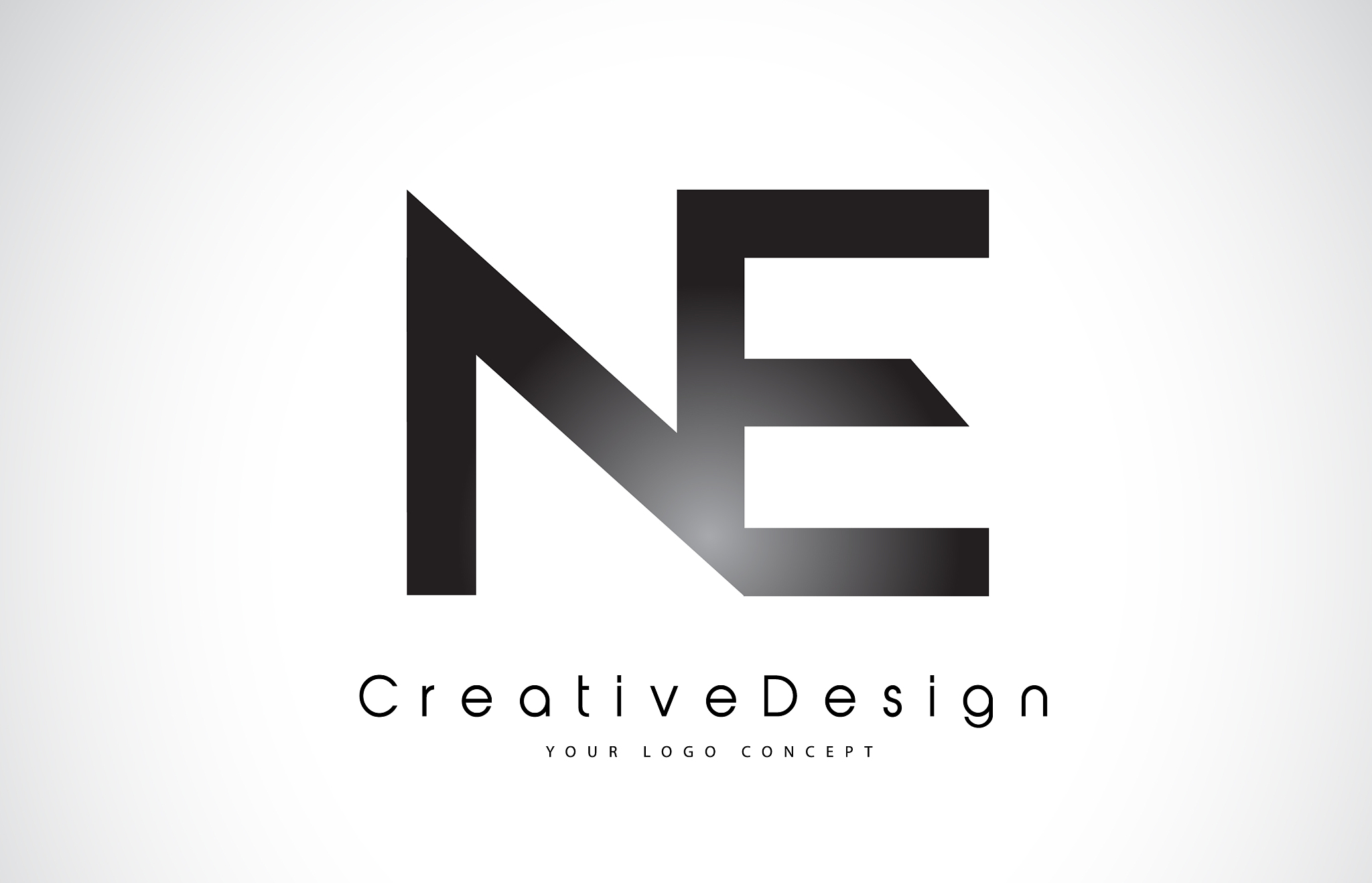 ne n e letter logo design creative icon modern