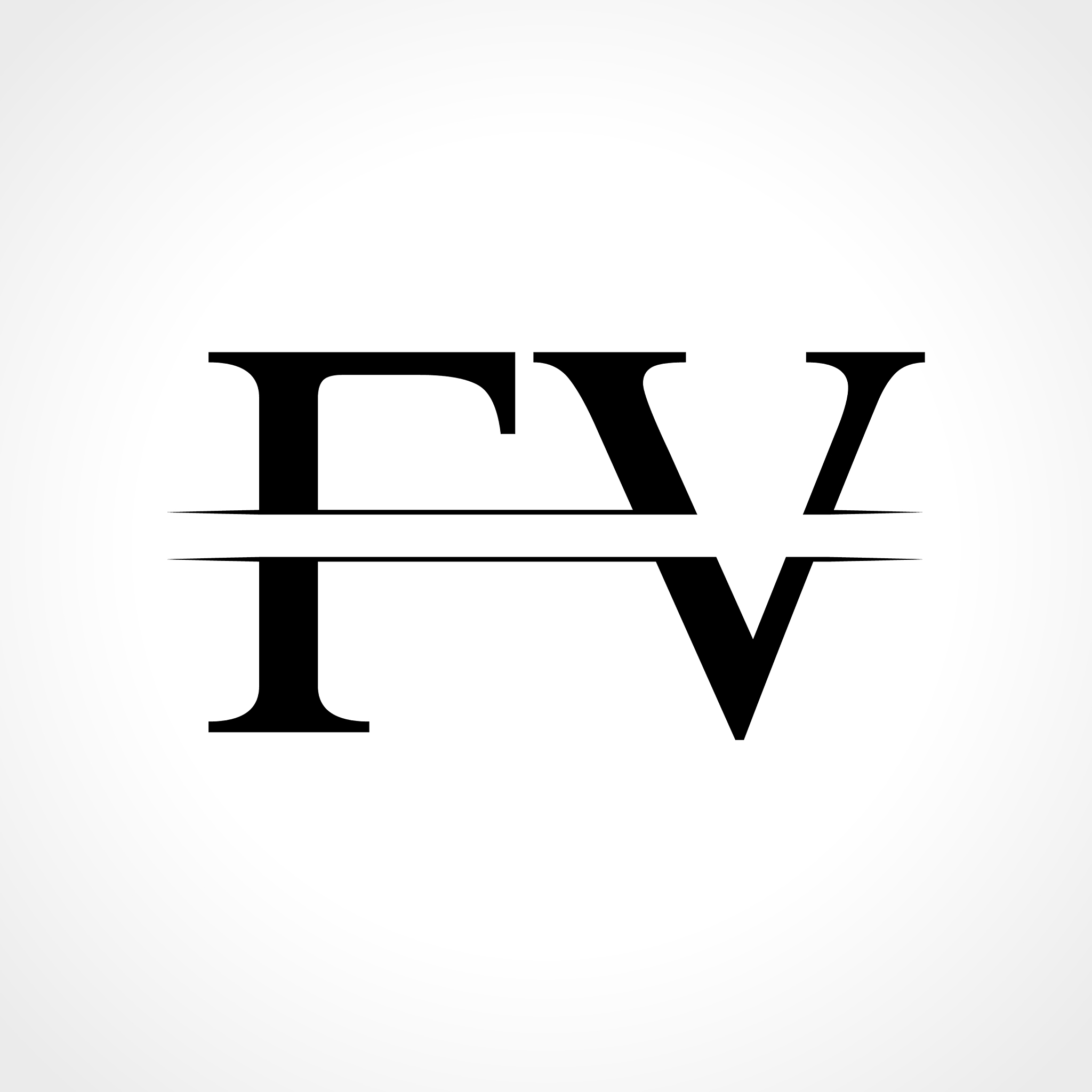fv letter type logo design template abstract