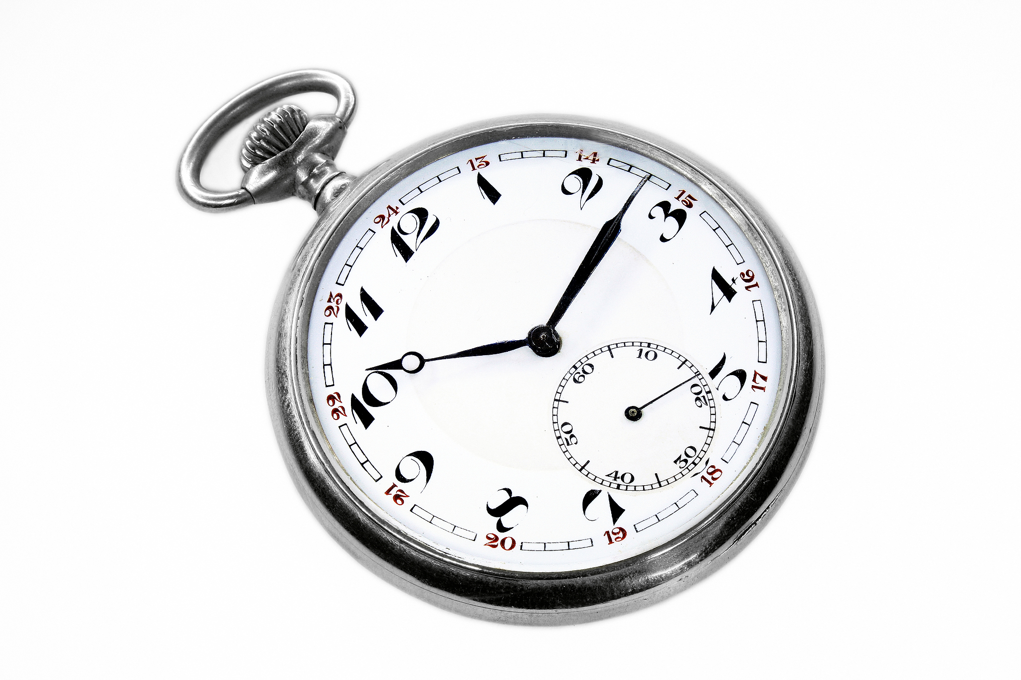 old swiss pocket watch isolated